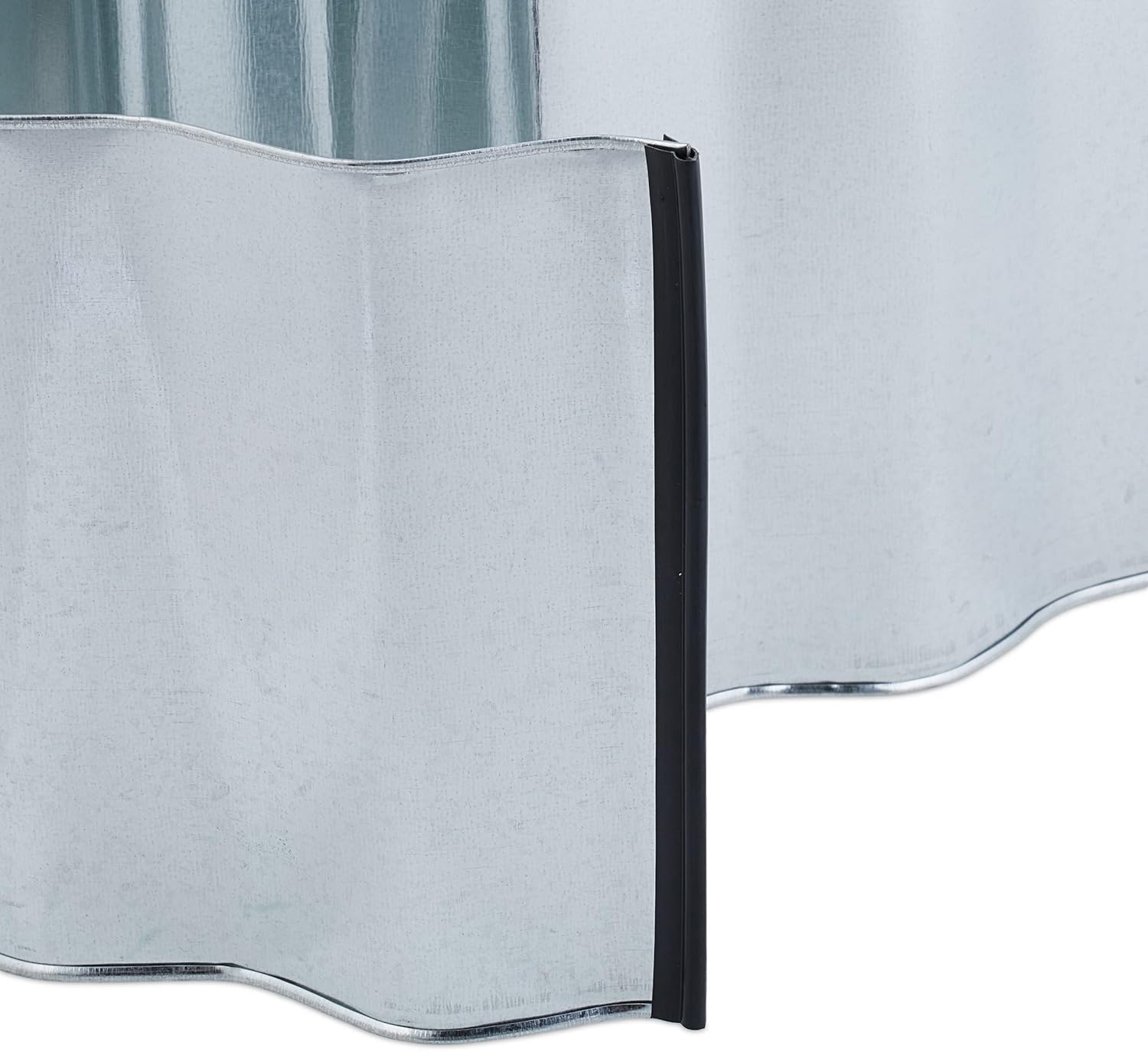 Relaxdays Garden Edging, 100% Iron, Silver Colour, 16 x 800 cm