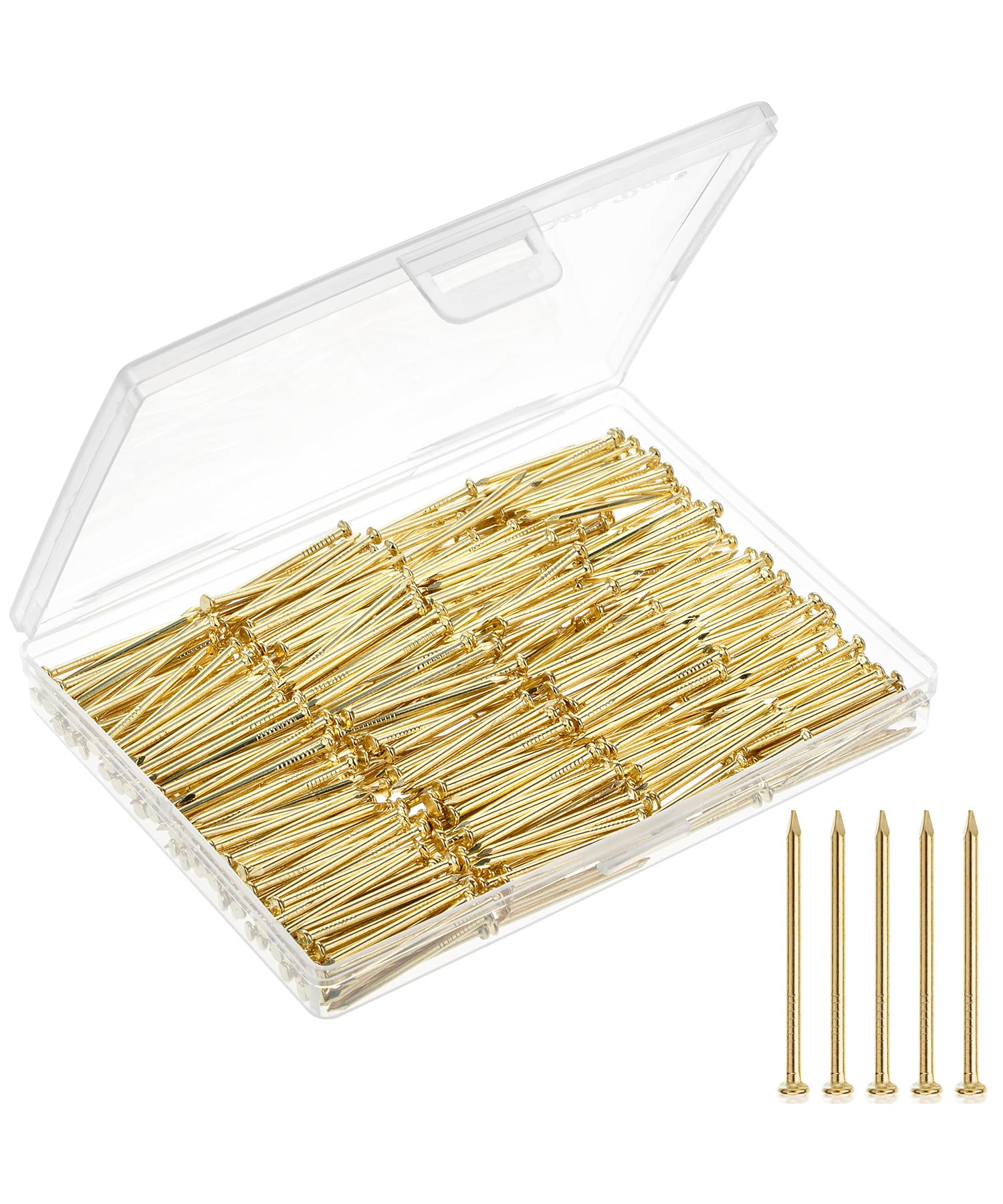 Mr. Pen- Hardware Nails, 450 pcs, 1.25 Inches, Gold, Small Nails for Hanging Pictures, Finishing Nails, Wall Nails for Hanging, Pin Nails, Hardware Nails, Assorted Nails, Galvanized Nails