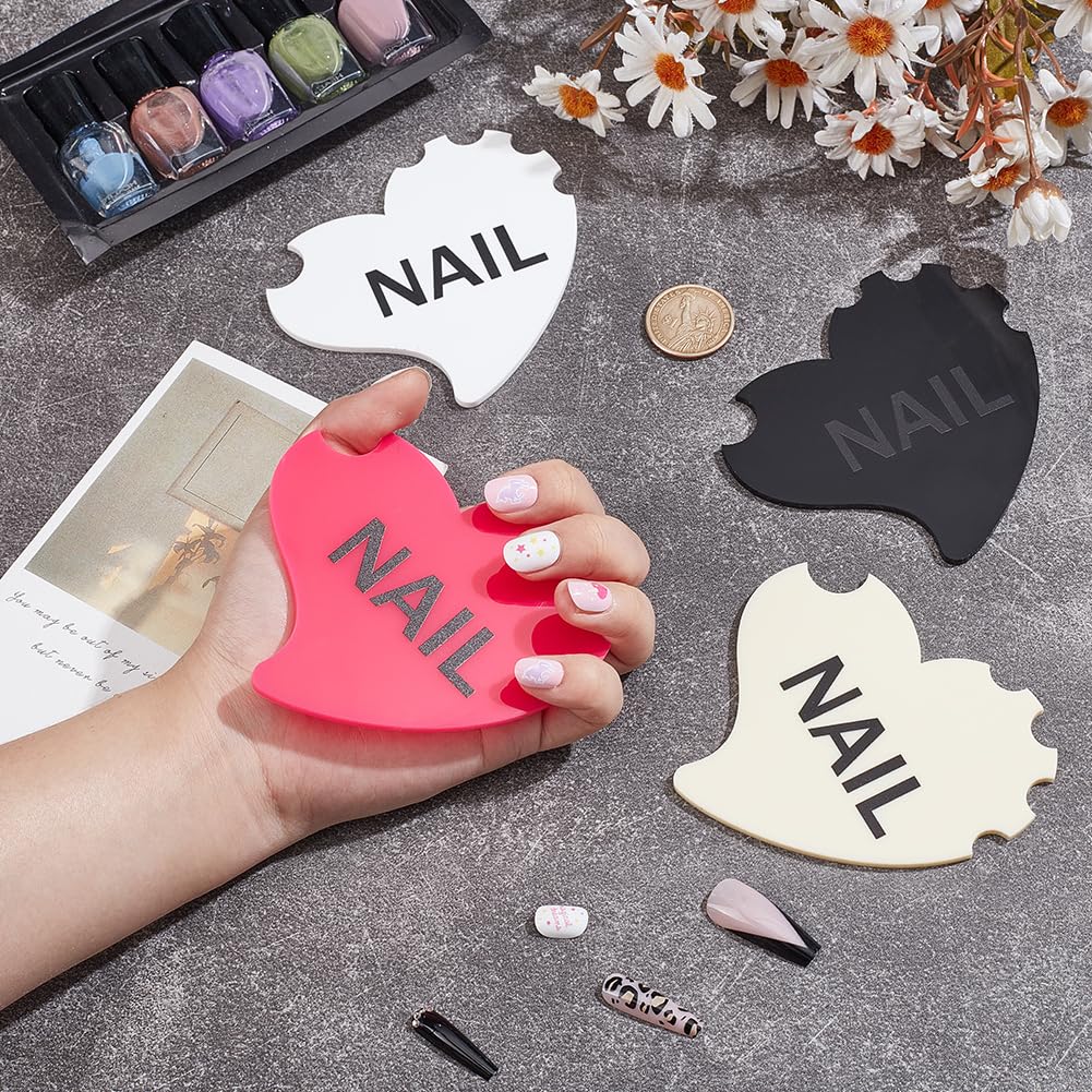 NBEADS 4 Pcs 4 Colors Acrylic Nail Photo Prop - Image 3