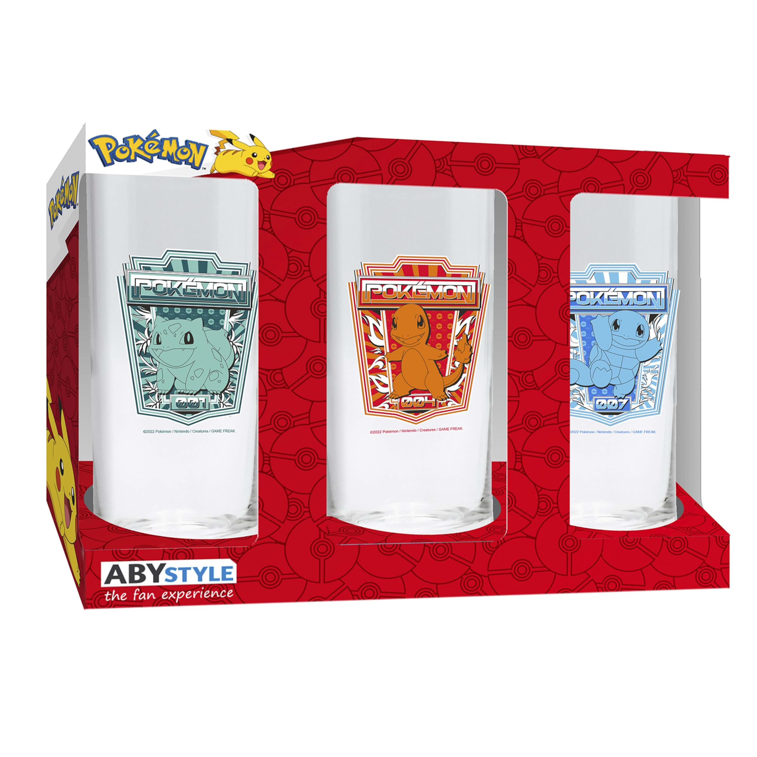 ABYSTYLE POKEMON - Juego de 3 vasos