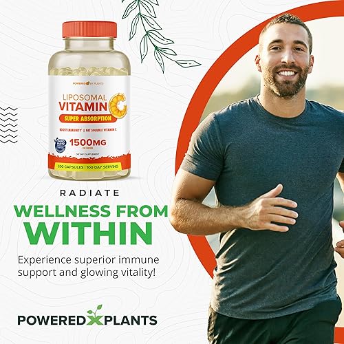 Miniatura 3 de Cápsulas liposomales de vitamina C de 1500 mg tamponadas de alta absorción VIT C, refuerzo del sistema inmunológico y colágeno, 1500 mg de alta