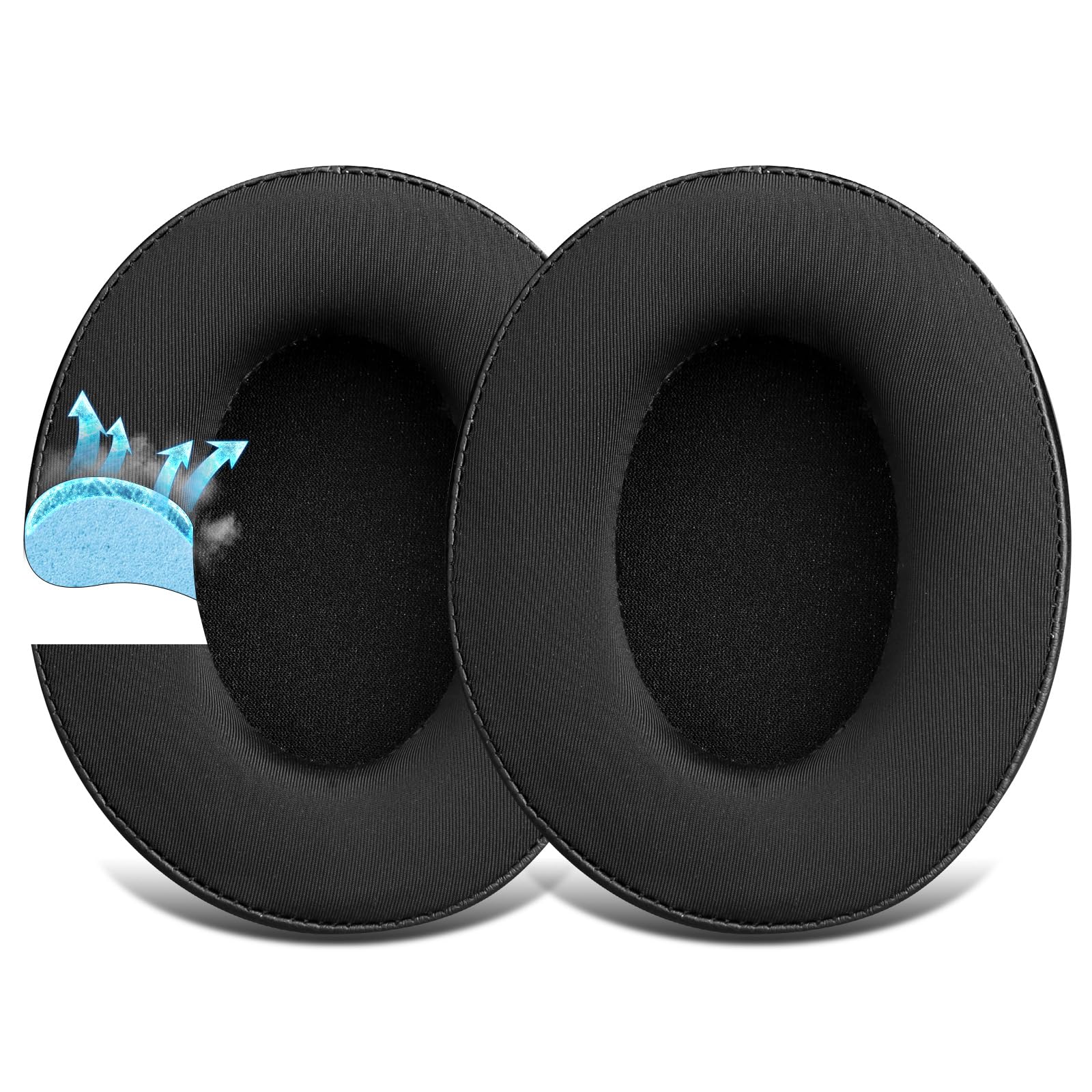 MusiDianTang Cooling Gel Replacement Ear Pads Cushions for Sony MDR-7506 MDR-V6 MDR-V7 MDR-CD900ST Monitor Headphones, Earpads with High-Density Noise