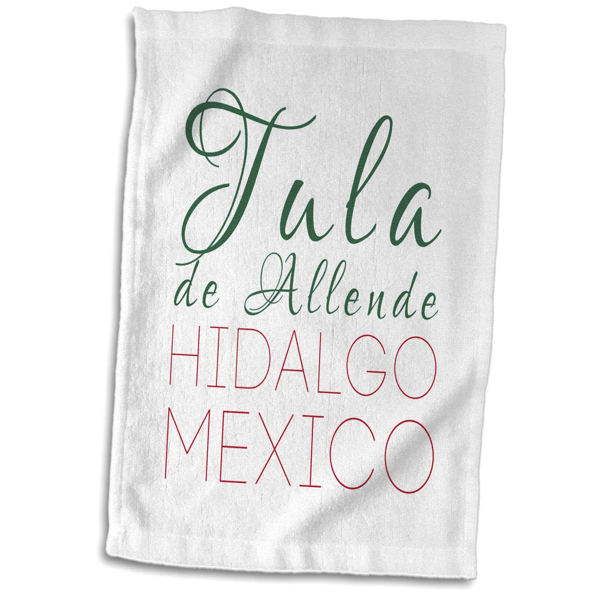 3dRose Tula de Allende, Hidalgo, National Colors Patriot Mexico Home Town - Towels (twl-311601-1)