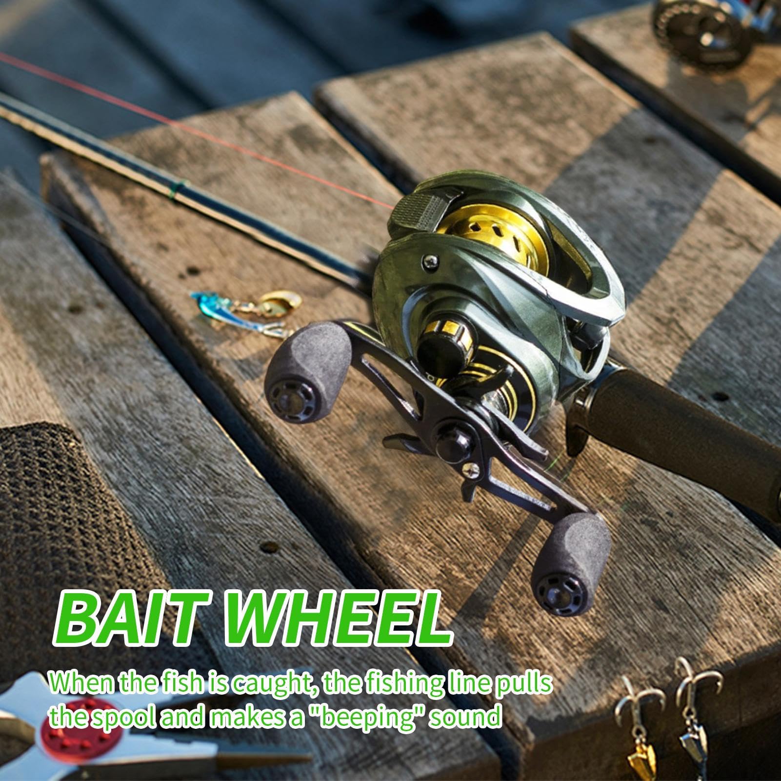 Kołowrotki Baitcaster Stopowy Kołowrotek Z Maksymalnym Hamulcem 8Kg | Ergonomiczny Kołowrotek Bait Feeder Dla Początkujących Entuzjastów Dorosłych
