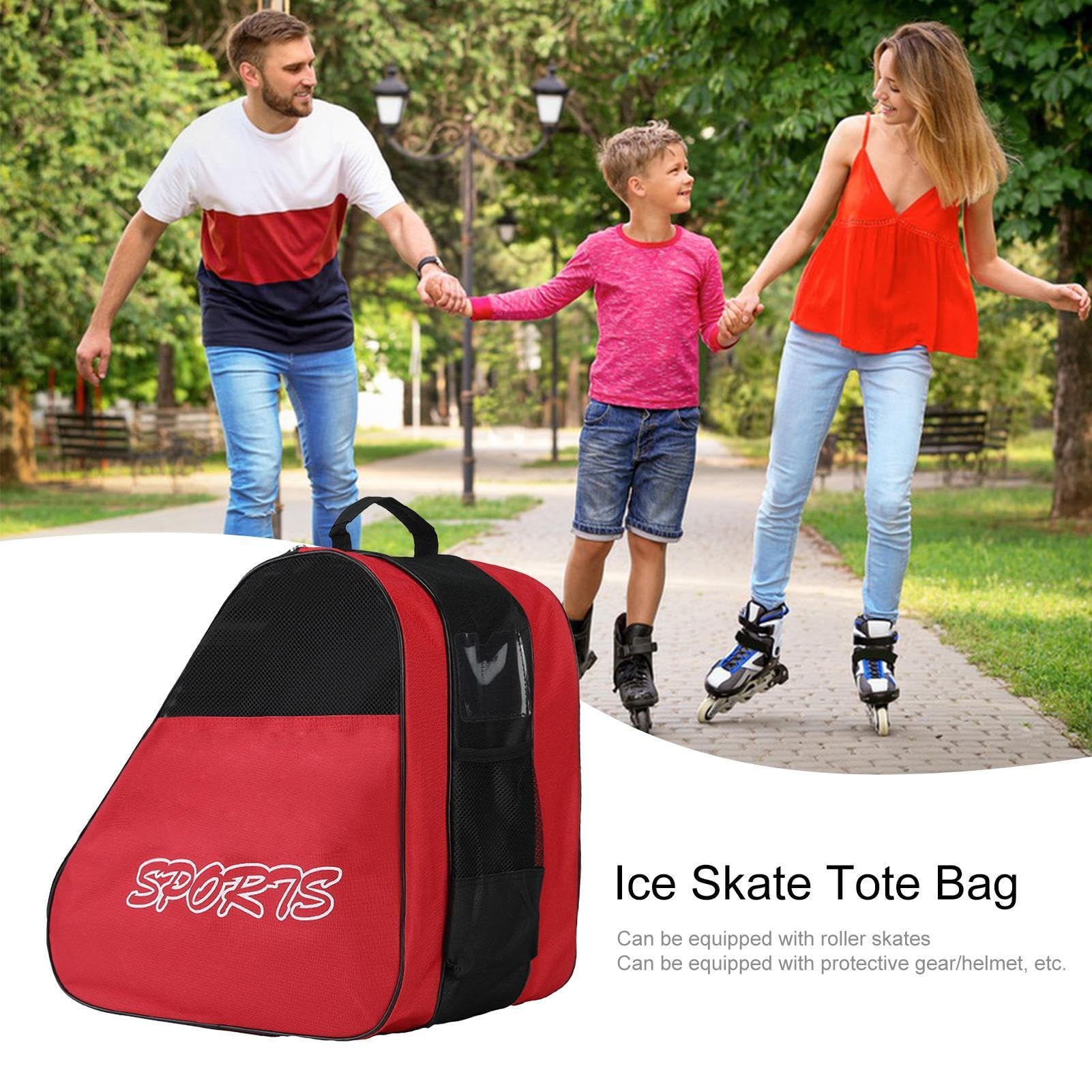 Borsa Per Pattini A Rotelle Con 3 Scomparti - Portatile Per Bambini - Foto 11