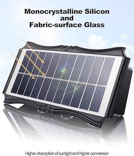 Miniatura 7 de Luces solares para exteriores, paquete de 6 luces de pared de 1500 mAh, luces de valla alimentadas por energía solar, IP65 para exteriores arriba y