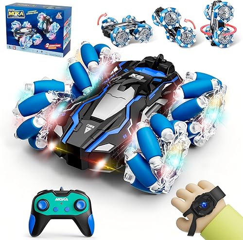 Miniatura 9 de 1:32 de alta velocidad 15.5 mi/h (pico) Monster Auto de control remoto con luces LED, velocidad/dirección ajustable Drift RC coche con batería