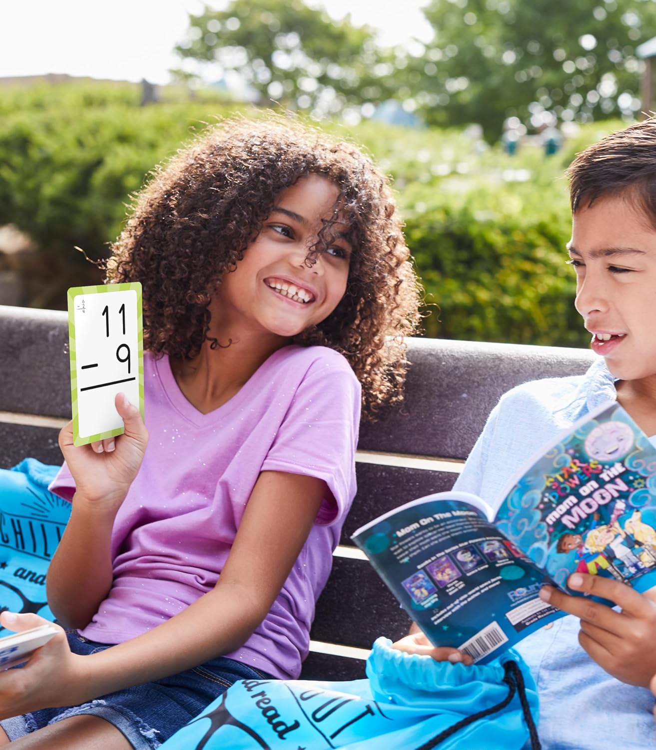 Summer Bridge Activities 2-3 Bundle, Ages 7-8, Math, Language Arts, and Science Summer Learning 3rd Grade Workbooks All Subjects, Subtraction Math Flash Cards, Children's Books, and Drawstring Bag      Paperback – Student Edition, May 8, 2023