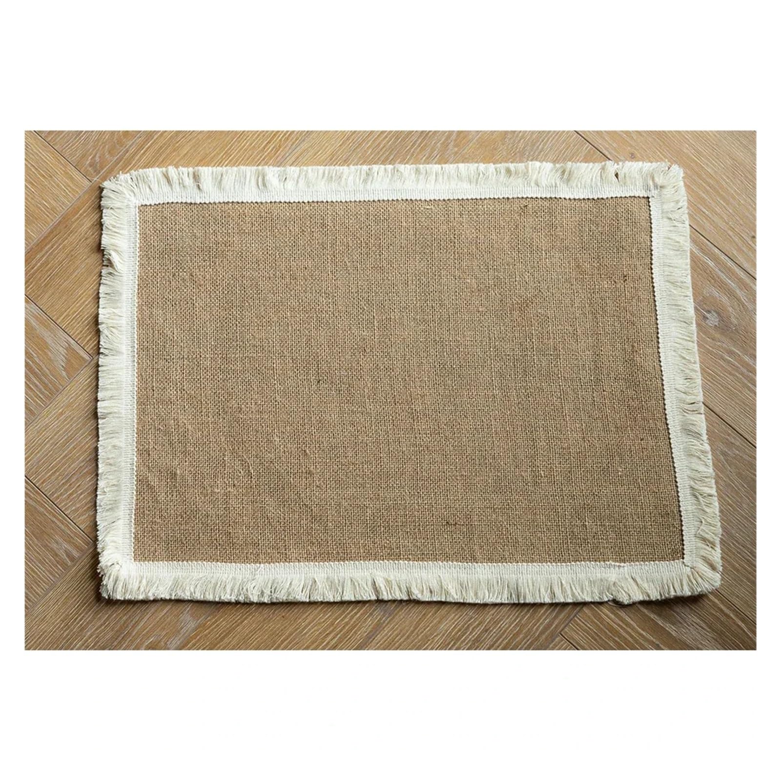 Decorazioni per la tavola, tovagliette, Tappetino da Cucina/Pranzo 2 Pezzi Intrecciato Resistente al Calore Stile Rustico Tessuto Naturale