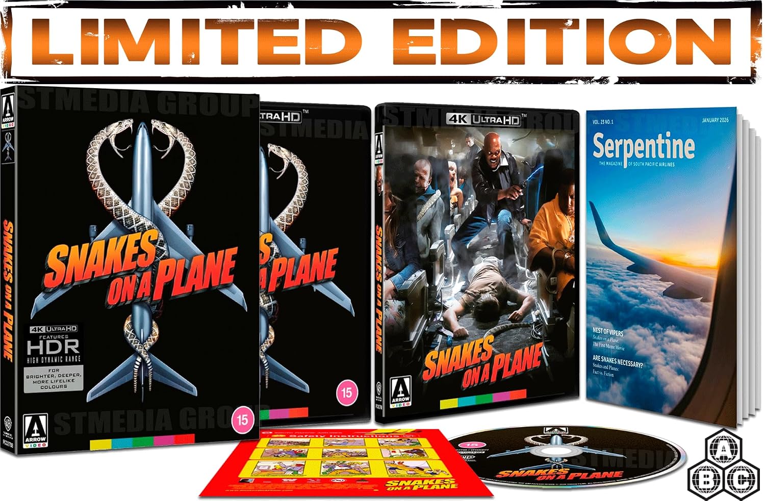 Snakes on a Plane (Limited Edition, Reversible cover) [4K Ultra HD] [Region Free]