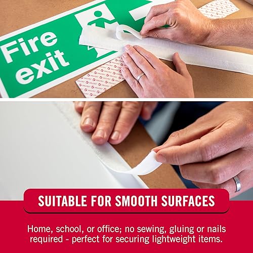 Miniatura 4 de VELCRO Brand Sticky Back - cinta de velcro de 15 pies x 34 pulgadas, negro, (90081)