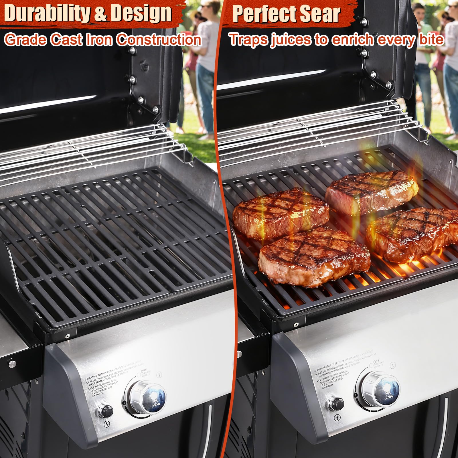 Denmay 44,5 x 26 cm Griglia di cottura per Weber Spirit E-210 E-220 S-210 S-220 2013