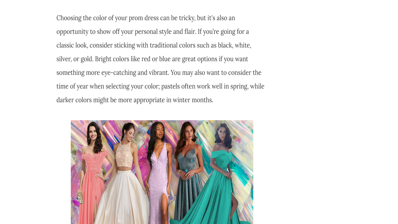 Guide to Pick Prom Dress