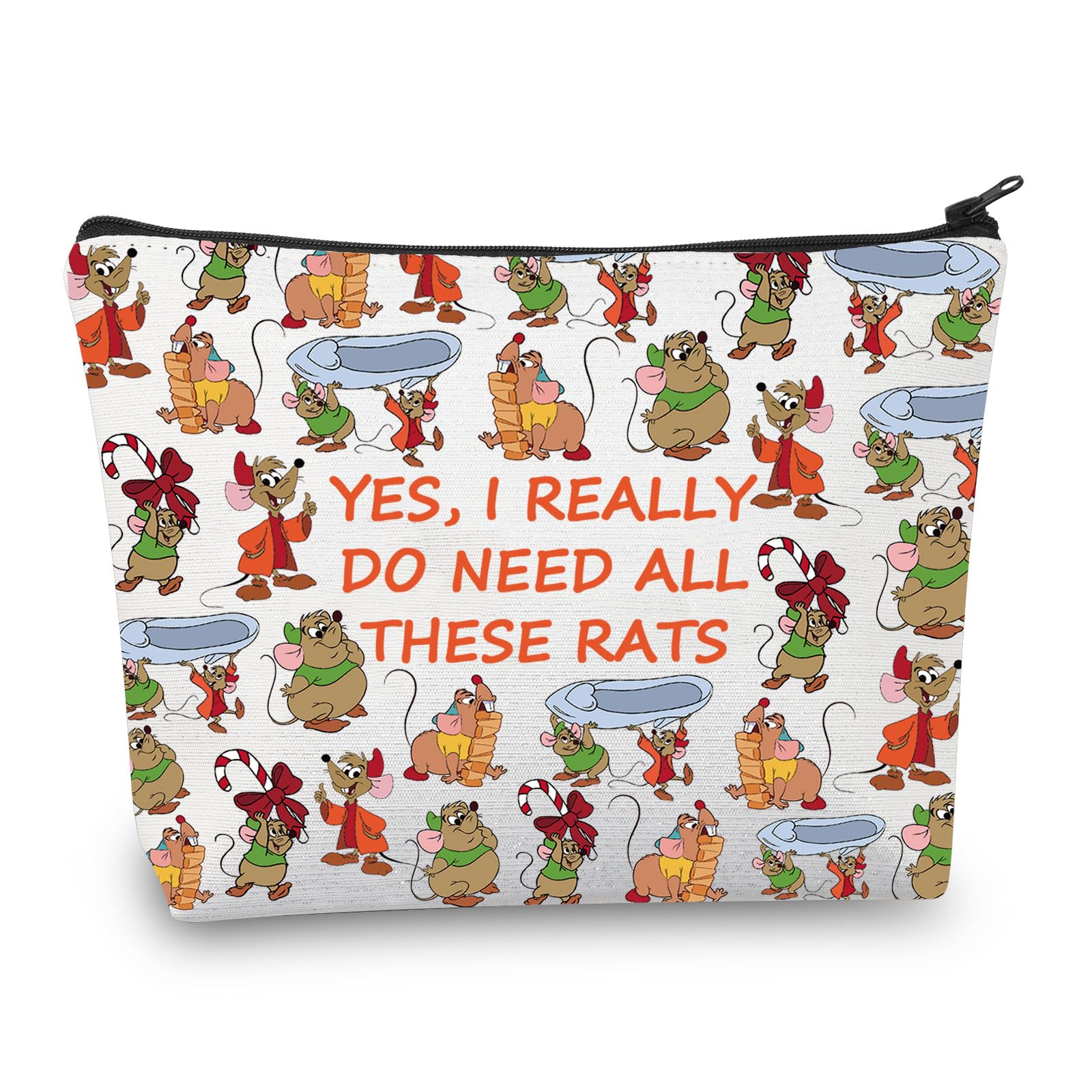 PLITI Jaq and Gus Makeup Bag Cinderella Gus Gus Gift Yes I Really Do Need All These Rat Gift Fairy Tales Fairy Princess Gift (Rats Need JapU)