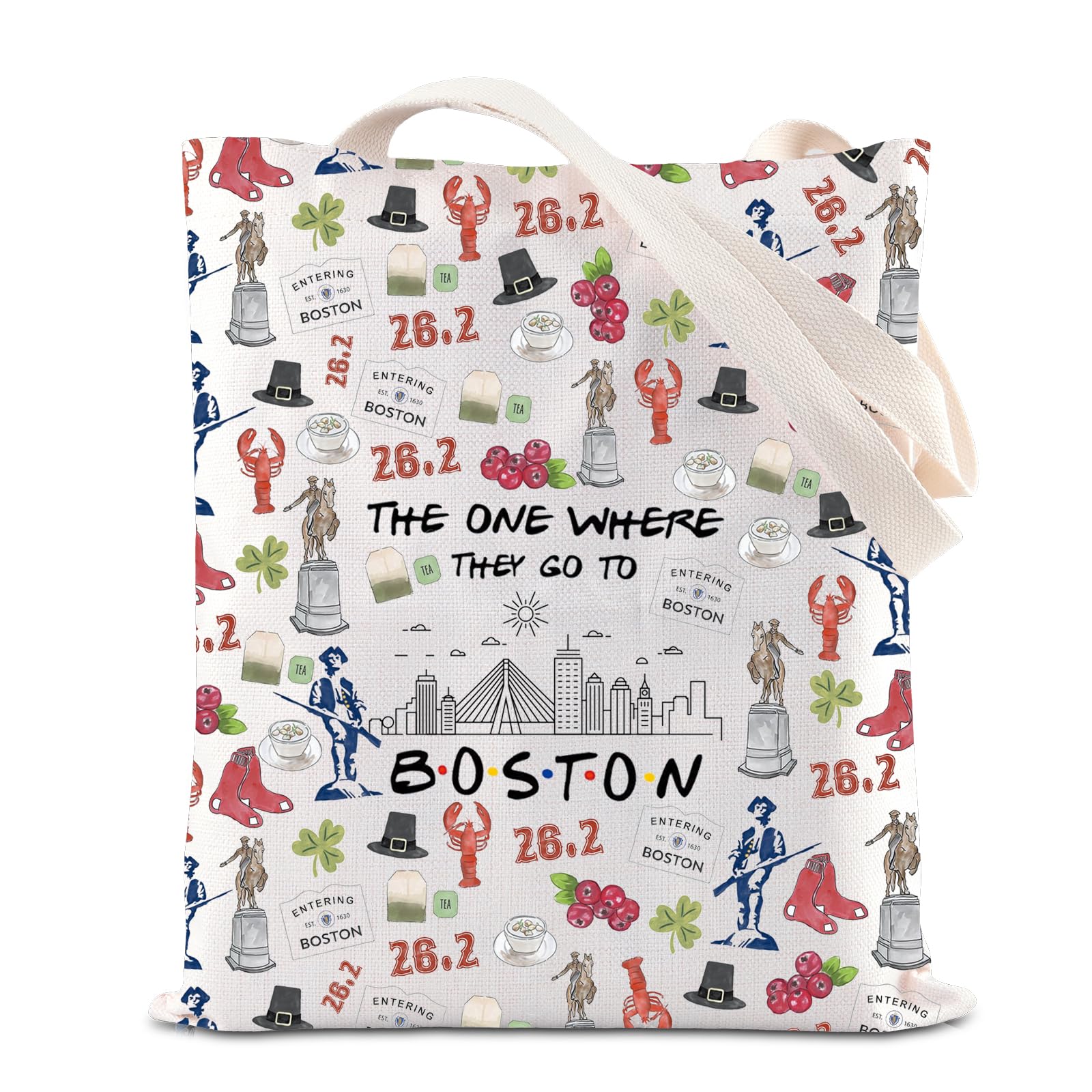 Boston Trip Makeup Bag Boston Souvenir Gift Boston Travel Bag Boston Housewarming Gift Boston Vocation Gifts Massachusetts Gift (Boston tote)