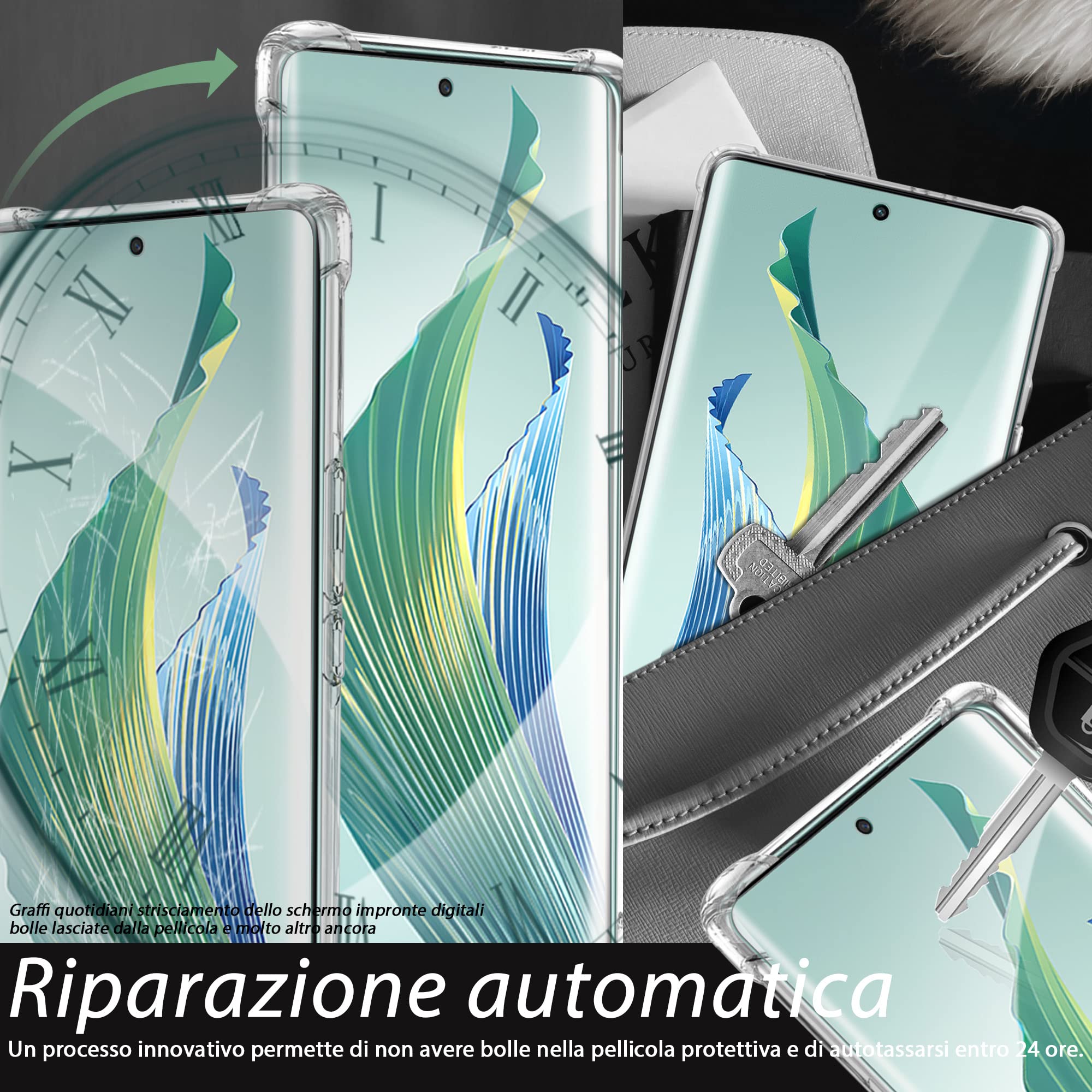 Anoowkoa 2+2 Pezzi Vetro Temperato per Honor Magic 8 Pro