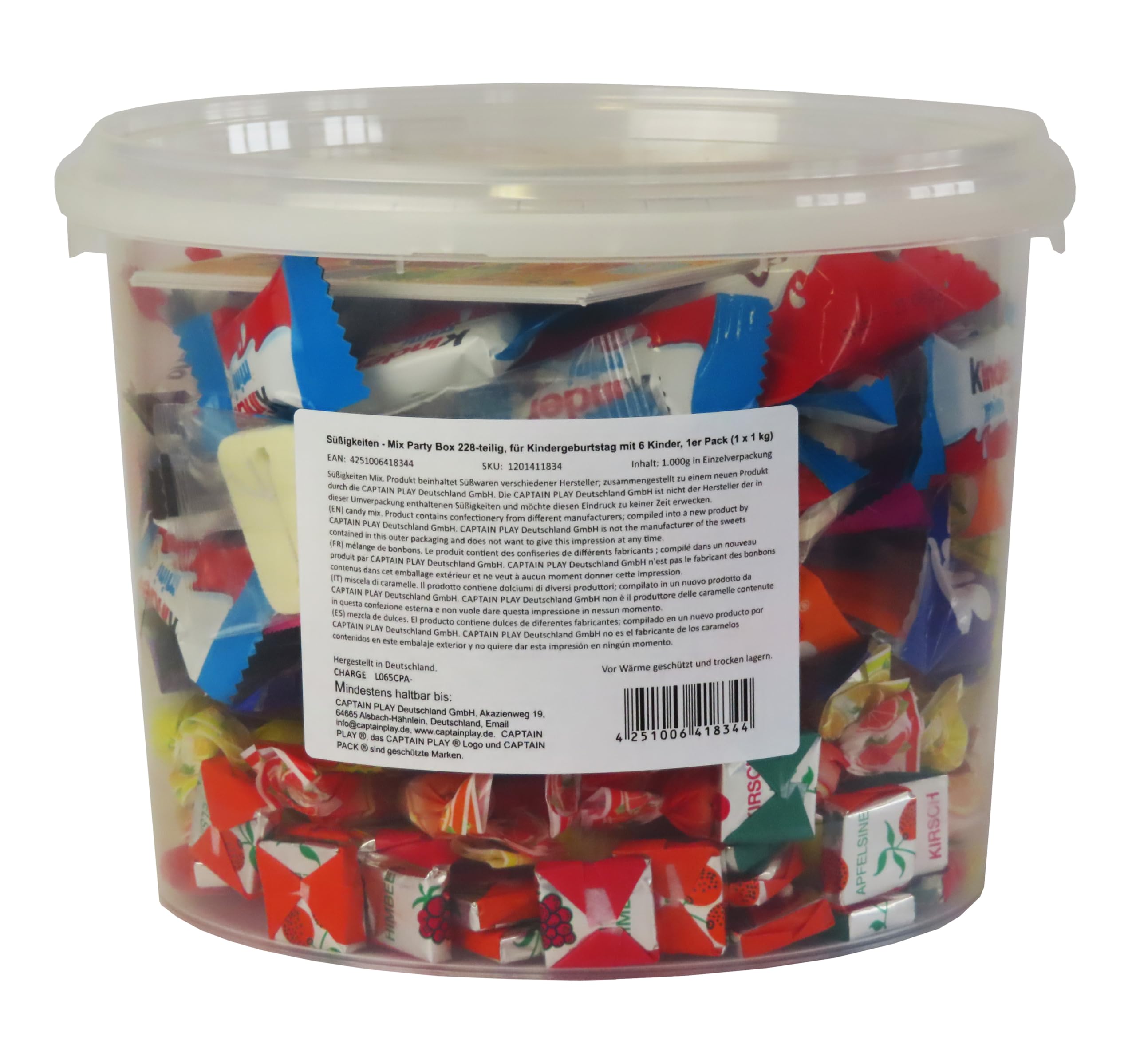 Boîte Spéciale avec Confiserie et Chocolat, Édition Fête d'Anniversaire, 1100g (avec 228 pièces)