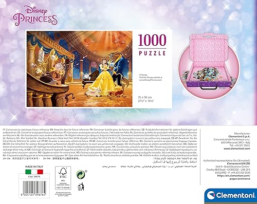 Miniatura 3 de Clementoni - 39676 - Puzzle - Princesa Disney - 1000 Piezas - Rompecabezas para adultos, Hecho en Italia