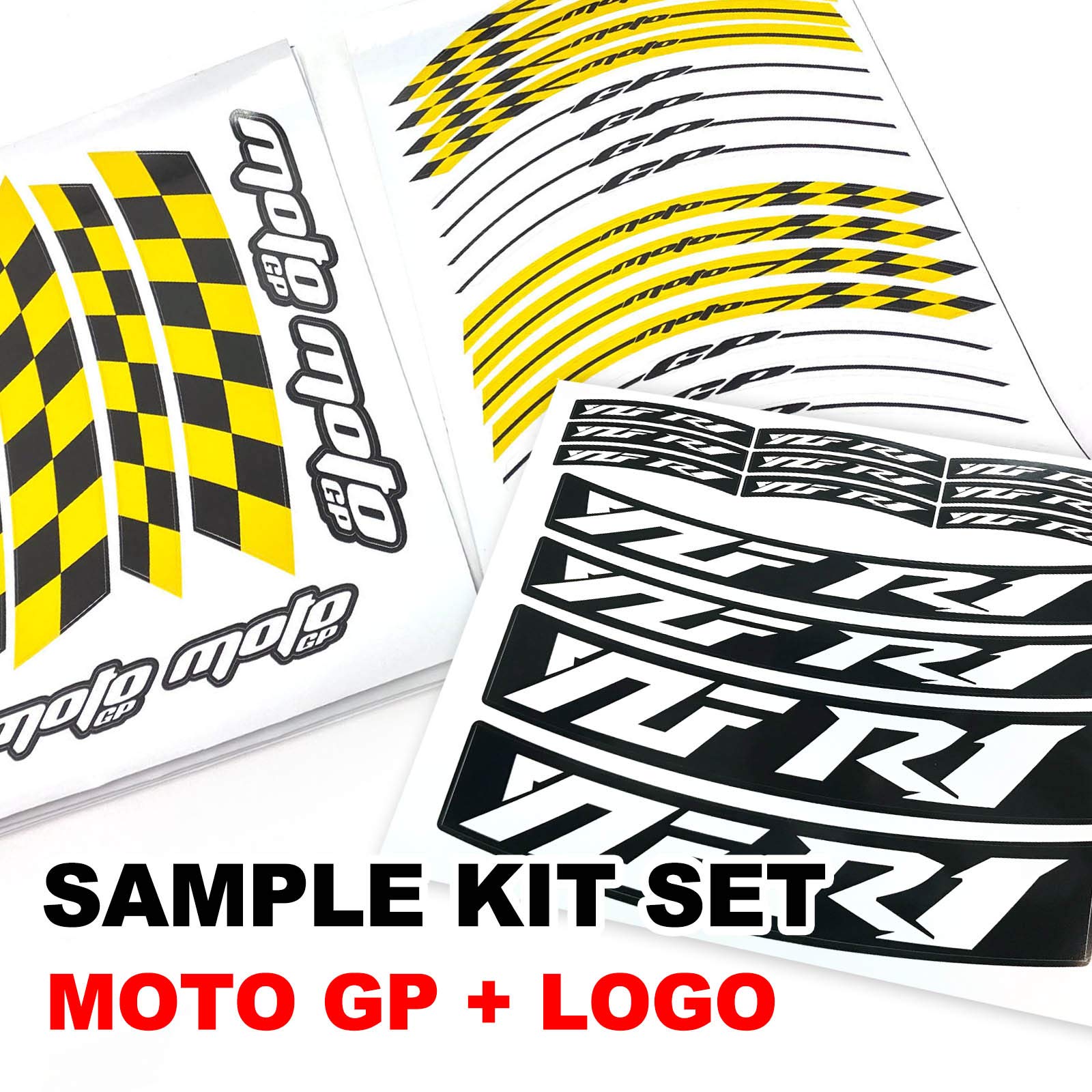 Autobahn88 Zestaw naklejek na felgi motocyklowe, kompatybilny z Suzuki Gladius 650 SFV650 (2009-2015) (styl: GP01-żółty)
