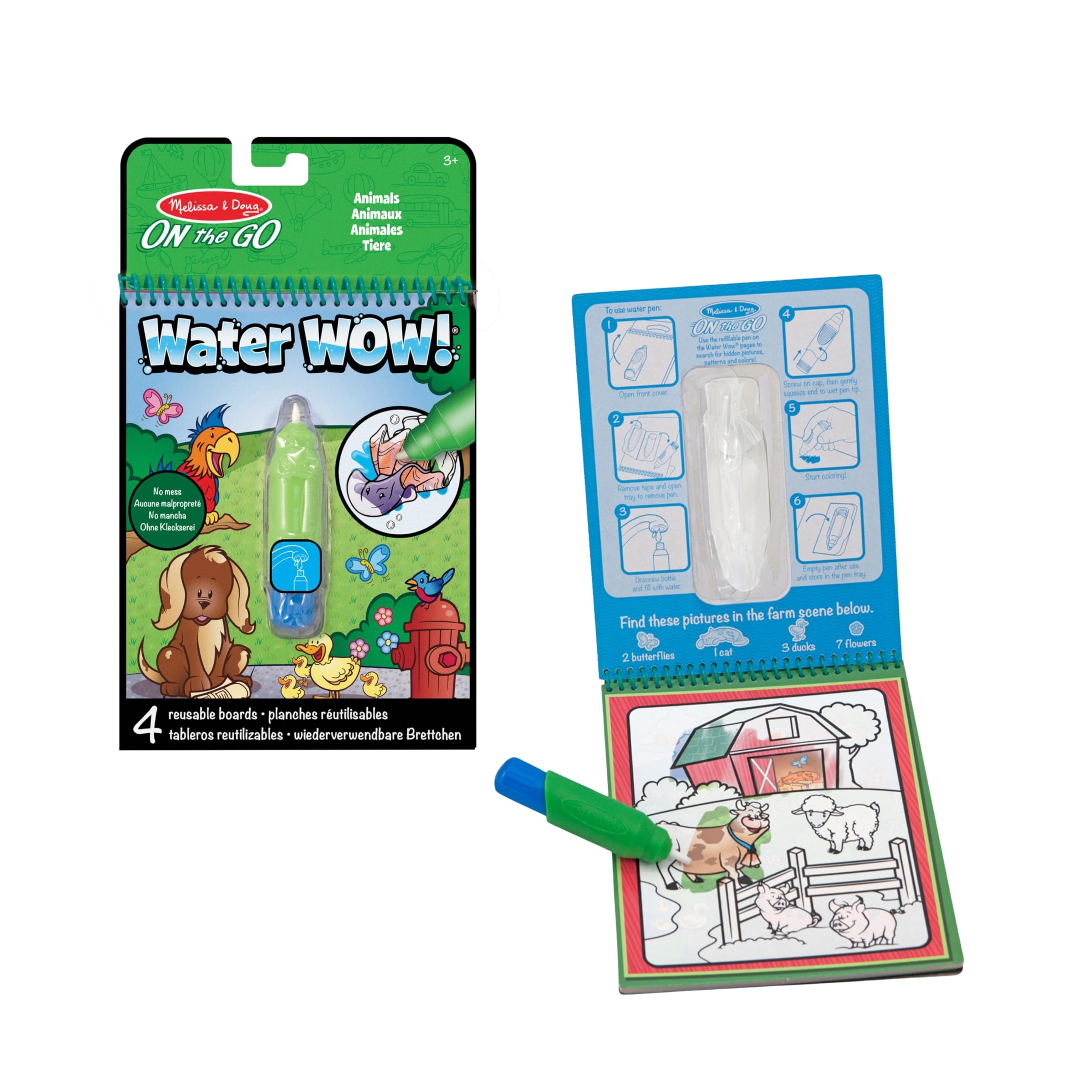 Tangdudu Set 2 Libri Magici Riutilizzabili per Colorare Bambini 1 Anno+ — immagine 11 di 15