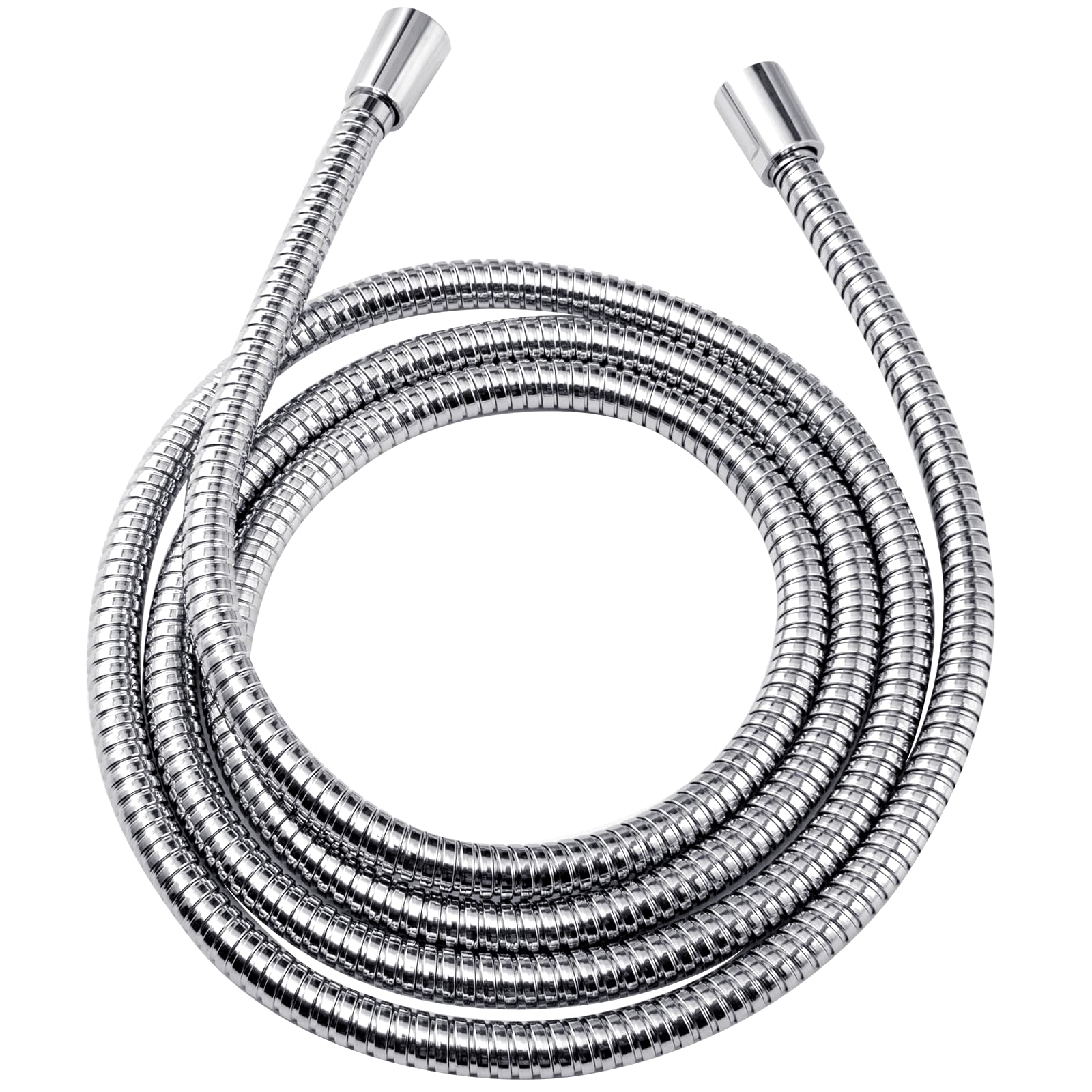 BRIGHT SHOWERS Shower Hose For Hand Held Shower Heads, 96 Inches Cord Extra Long Stainless Steel Hand Shower Hose, Ultra-Flexible Replacement Part with Brass Insert, Chrome