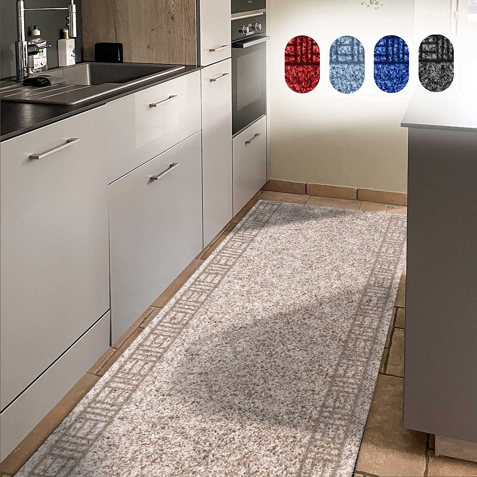 Floordirekt Küchenläufer Primaverum | Teppich-Läufer auf Maß für die Küche | Breite: 66 cm, viele Farben | Moderne & hochwertige Wohnteppiche (Beige, 66 x 300 cm)