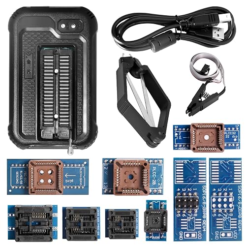 Programmatore universale USB T48 Mini Pro con 10 adattatori, SOP8