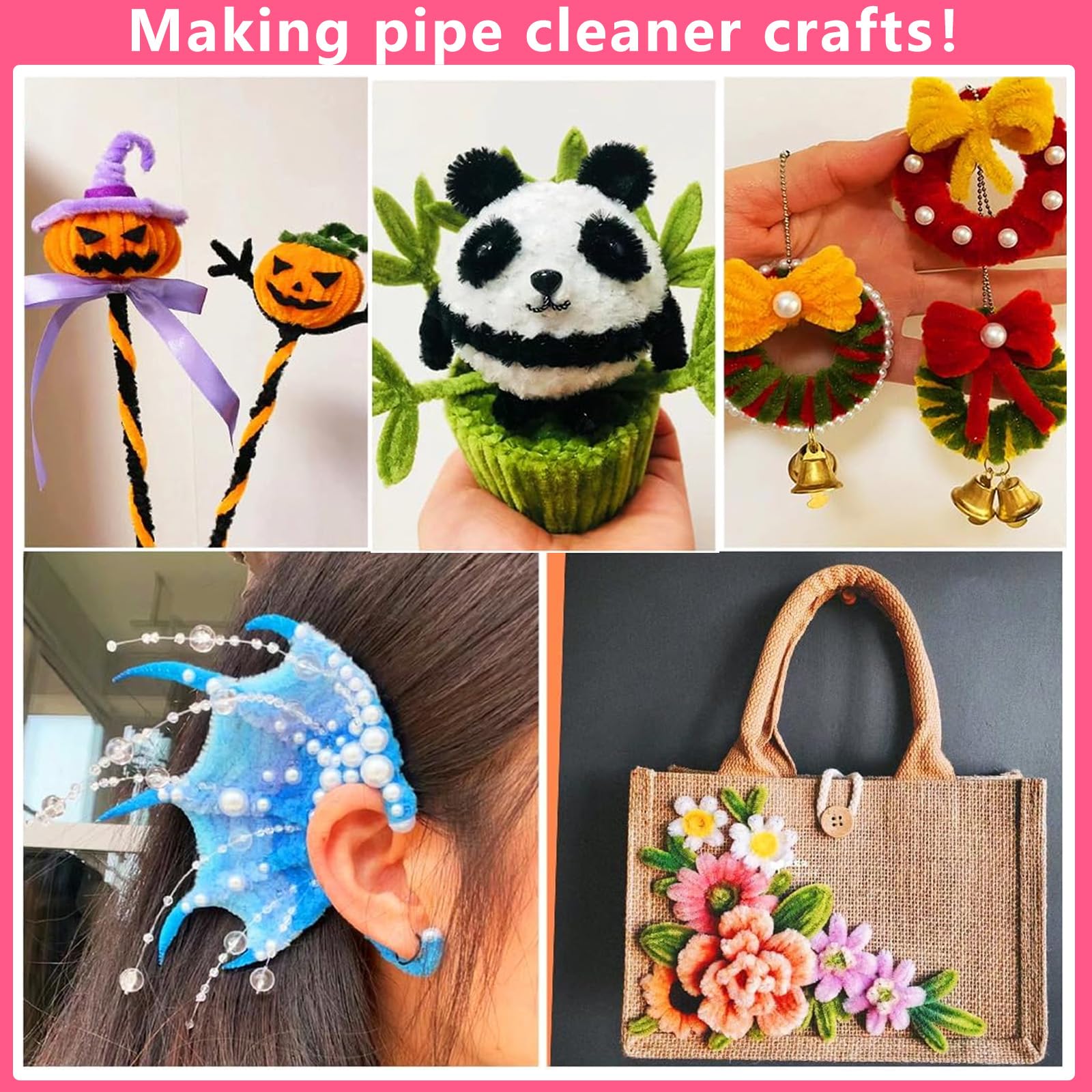 200 Cure-Pipes Colorés 30cm - Fils Chenille Pour Loisirs Créatifs, DIY Et Décos | Enfants Et Adultes