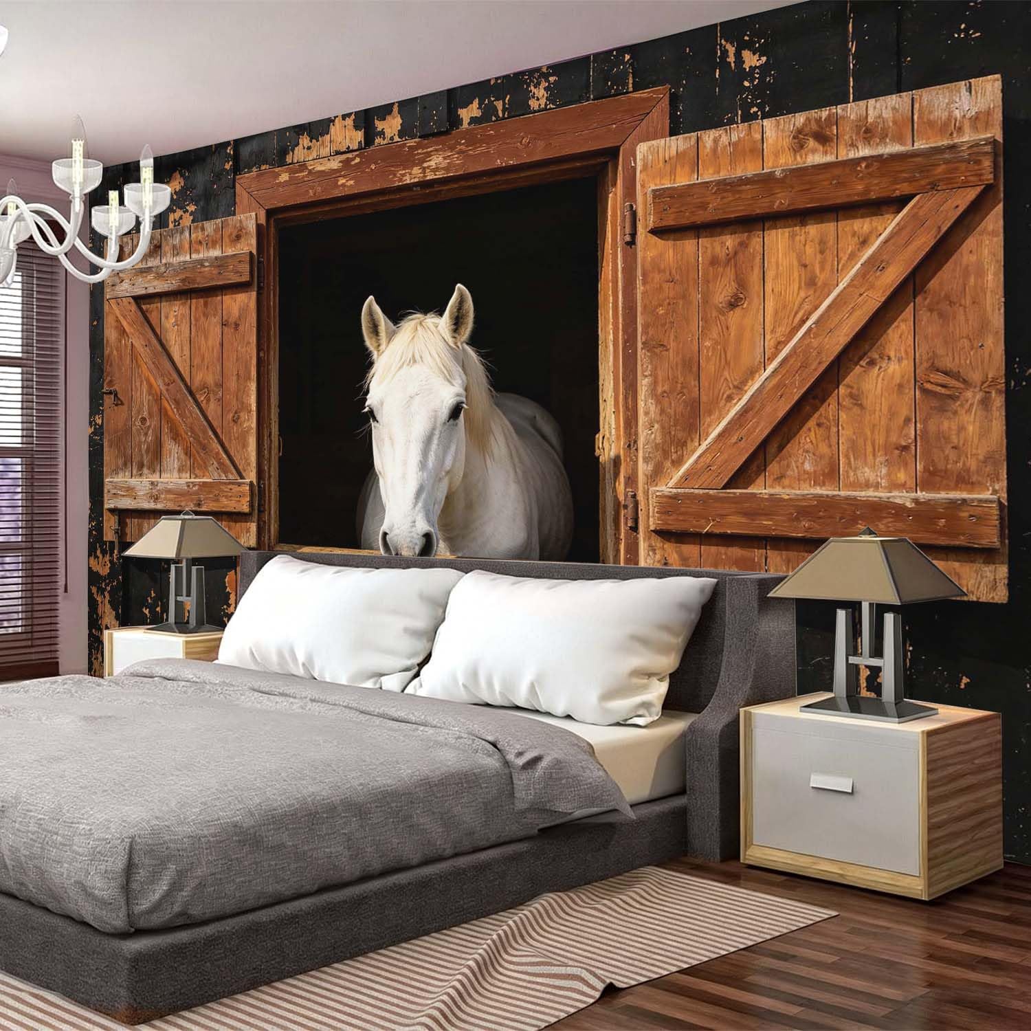Arazzo da Parete Grande 300x260 cm Cavallo 3D Telo da Parete