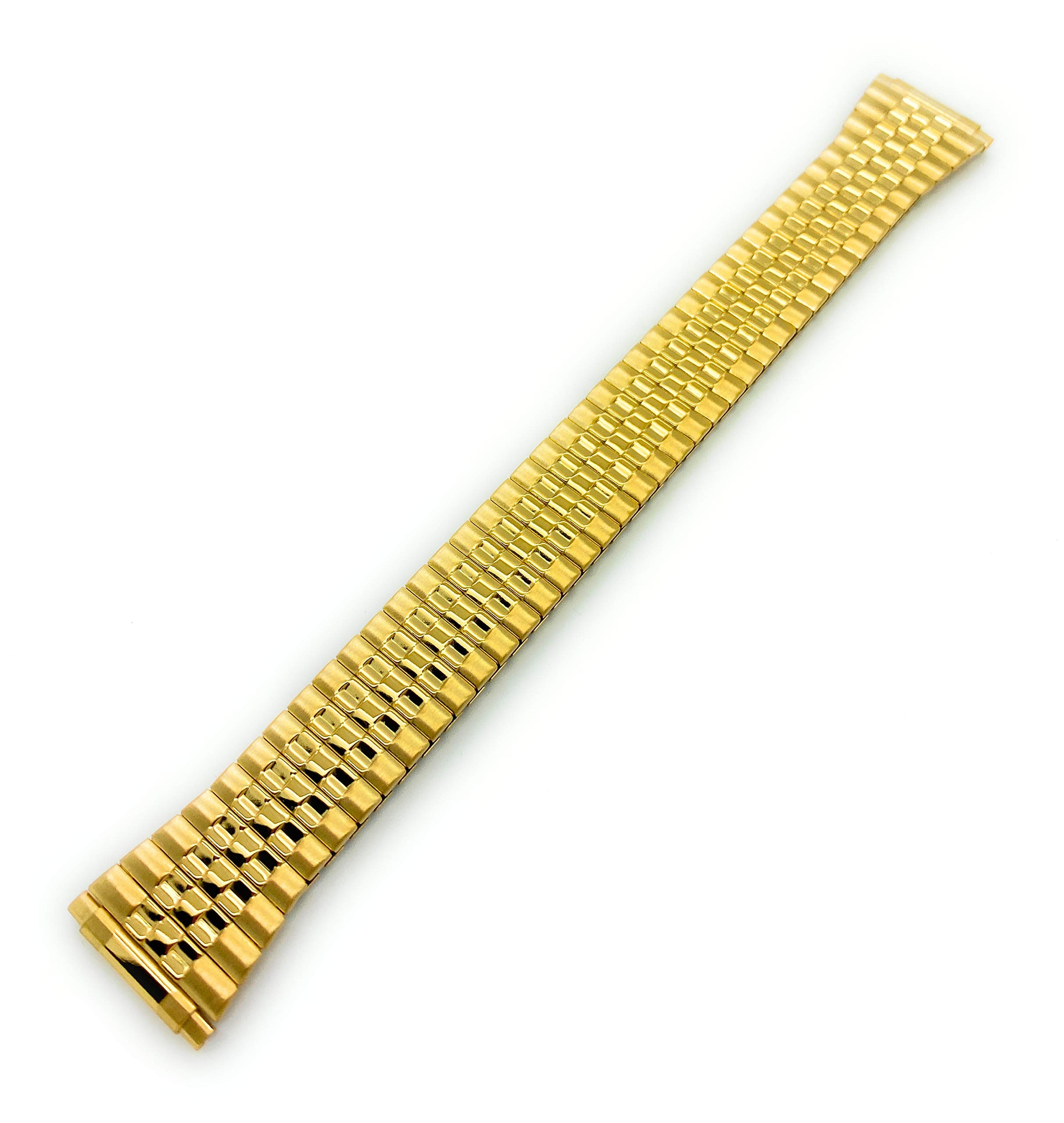 16mm up to 20mm Stainless Steel Stretch Expansion Watch Band (Gold)