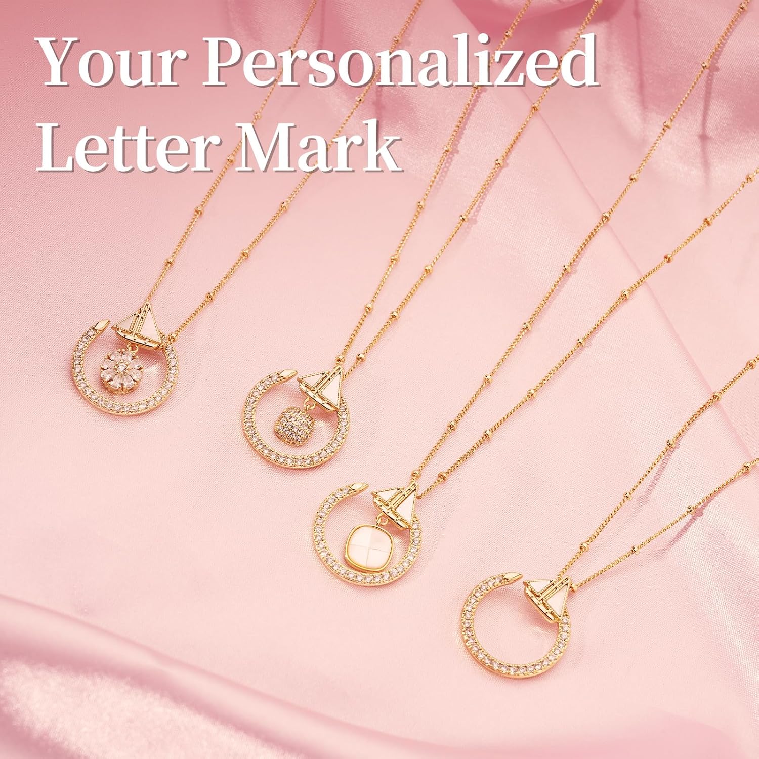 Gold Necklace for Women Sailboat 14K Gold-Plated Necklaces Dainty Chain with Sparkling Zirconia Crystal Pendant Stylish Personalized Gold Necklace Women's Gold Jewelry Perfect Birthday Gifts for Women - Image 9