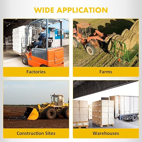Miniatura 7 de Orion Motor Tech - Tenedores de palé con abrazadera de 60.0in para carga de cubos, tractores, etc.