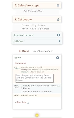 Brewfecto Coffee & Tea Brew Ratio Calculator and Pour Over Timer
