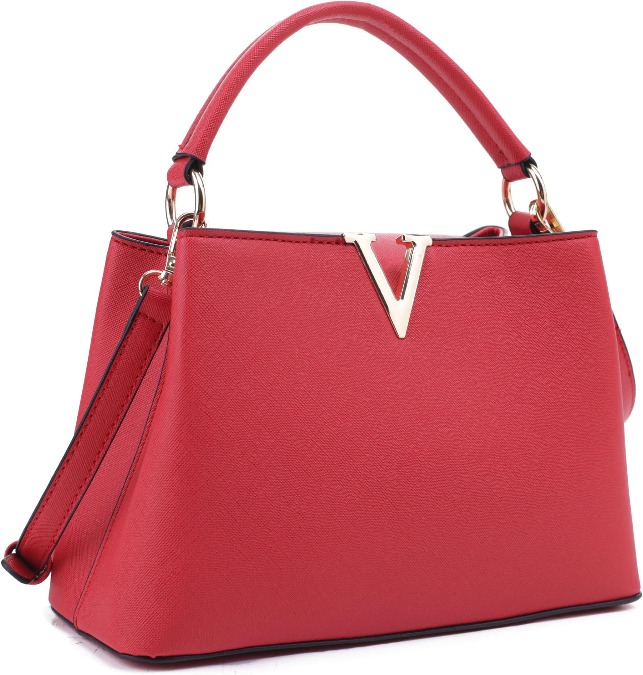 EVVE Women's Small Satchel Bag Classic Top Handle Purses Fashion Crossbody Handbags with Shoulder Strap