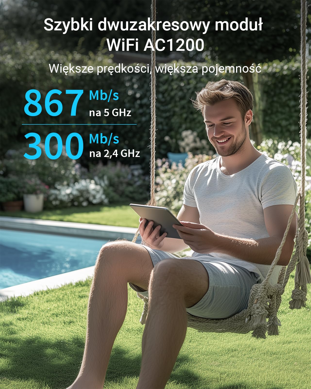 BrosTrend AC1200 zewnętrzny punkt dostępowy dalekiego zasięgu, wodoszczelny punkt dostępowy Gigabit WiFi IP65, dwupasmowy 5 GHz + 2,4 GHz, zasilany PoE, z pasywnym wtryskiwaczem PoE, uniwersalny, WAP