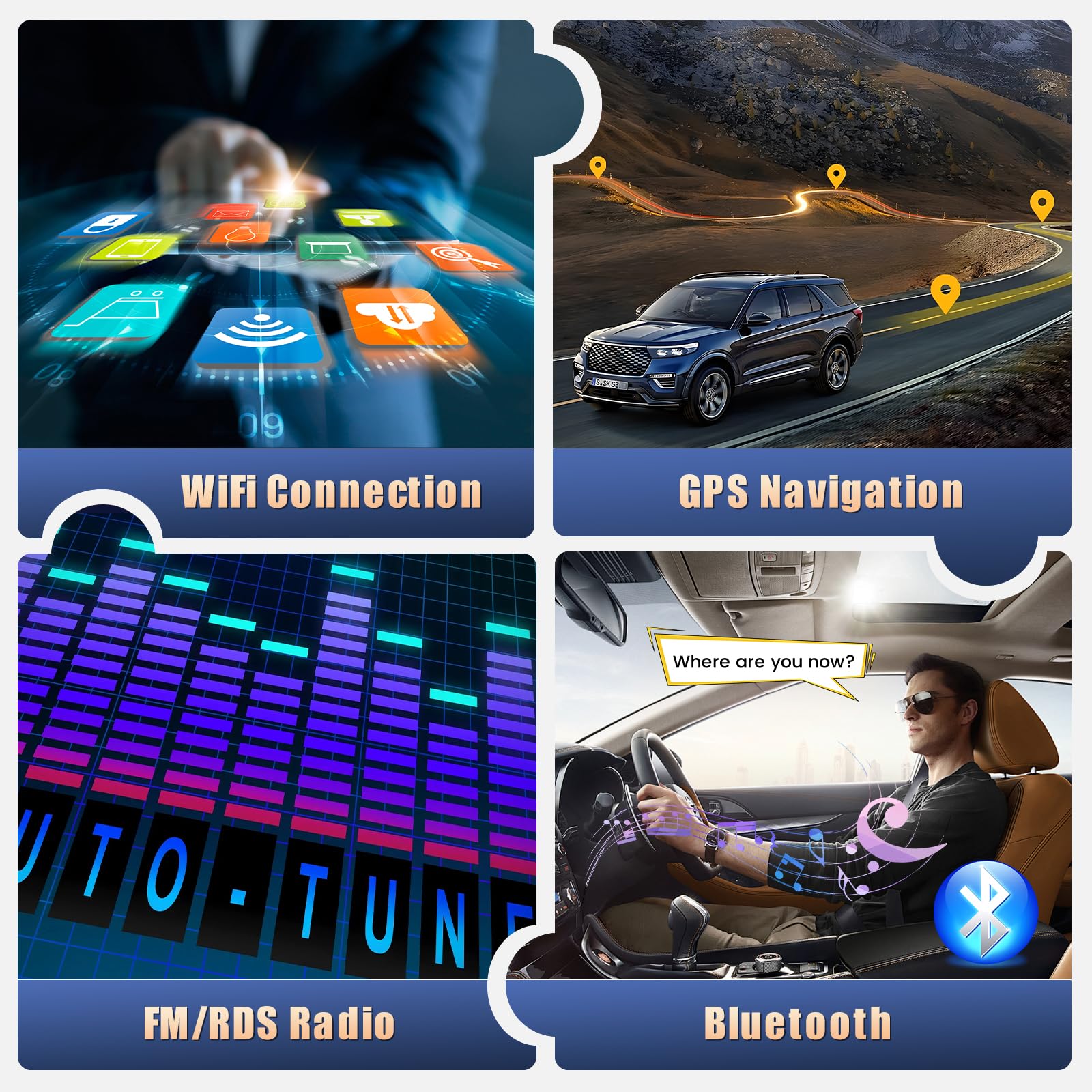 Roinvou 8 Core 2 64G Android 15 Radio voor Suzuki Swift 2003-2010 met Carplay Android Auto MirrorLink, 9 Inch scherm Car Stereo met DSP 32EQ GPS Bluetooth WIFI FM/RDS SWC Achteruitkijkcamera