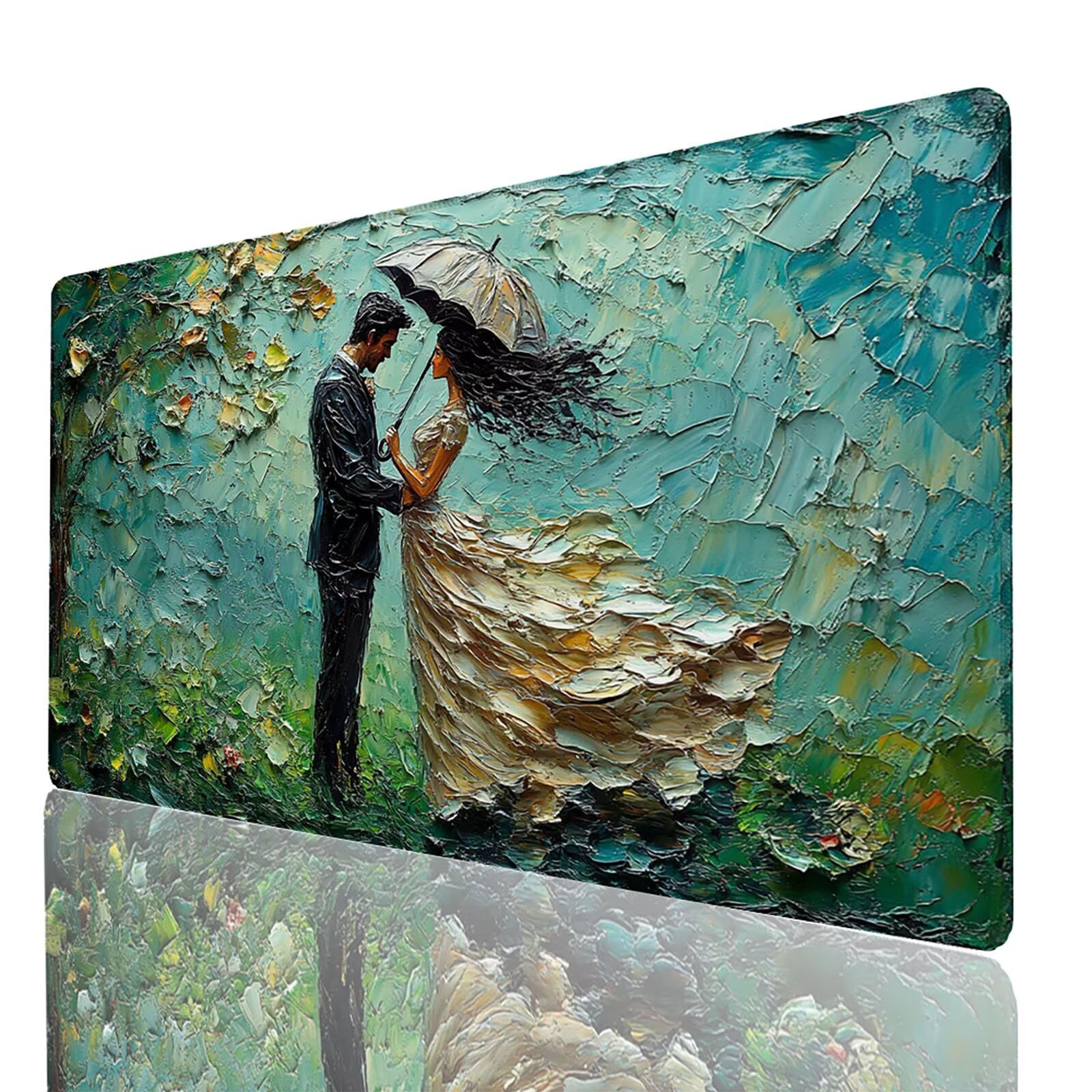 Podkładka pod mysz XXL 120 x 60 x 0,3 cm, duża biała mata na biurko, antypoślizgowe i wodoodporne szyte krawędzie, podkładka pod mysz dla par kompatybilna z bezprzewodową klawiaturą i myszami