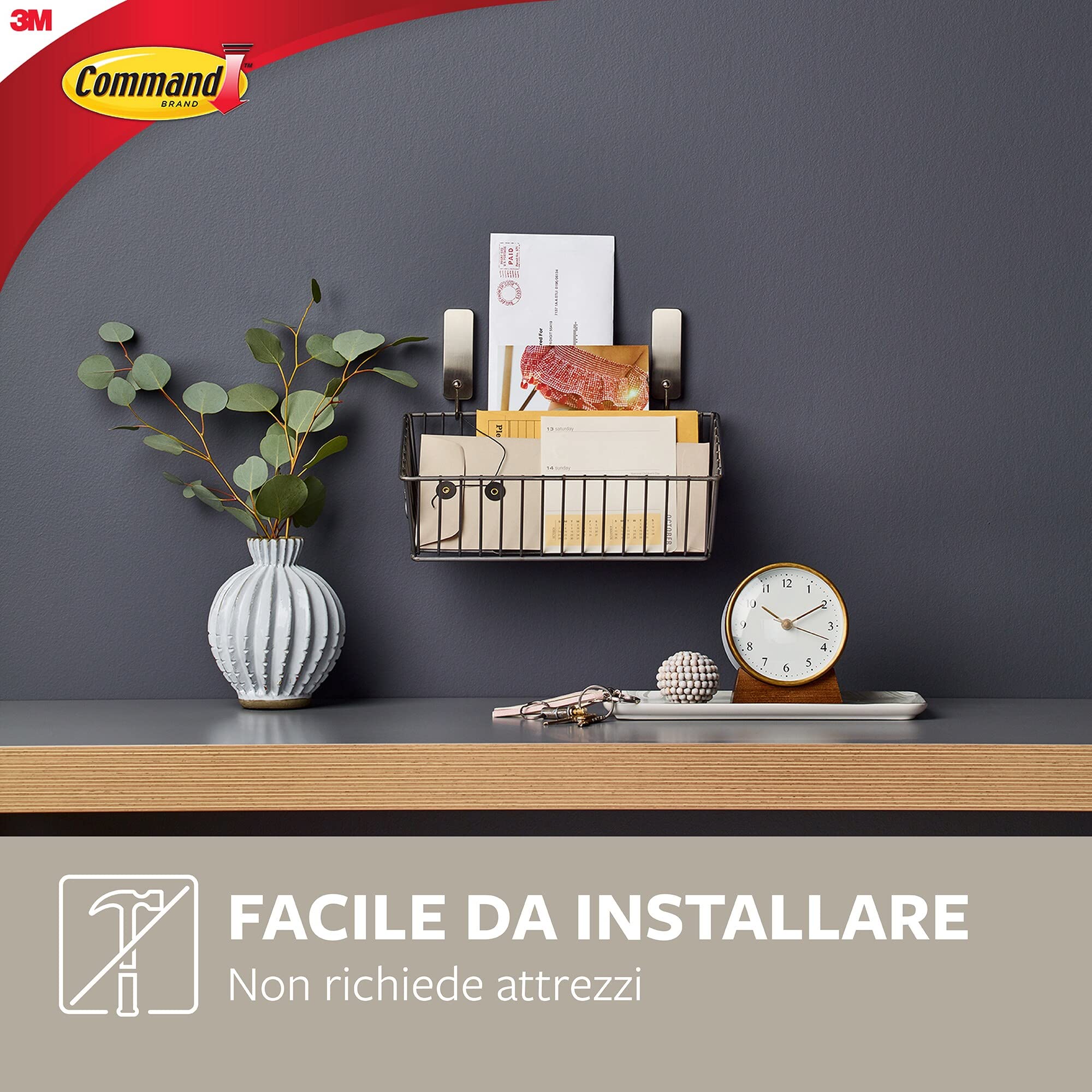 Command Ganci Medi 7 Pezzi - Adesivi Per Pareti Senza Forare - Foto 2