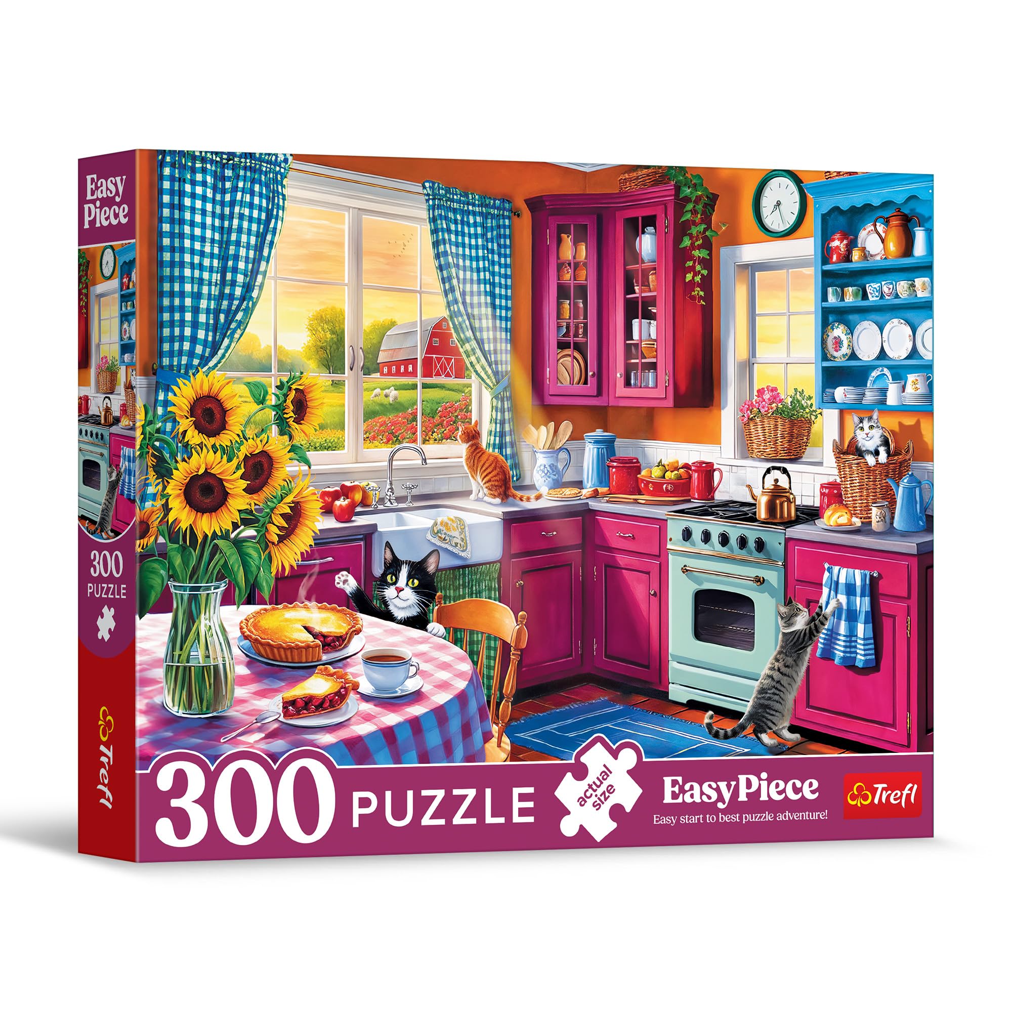 Trefl EasyPiece Jigsaw Puzzle - 300 Large Pieces, Easy to Assemble, for Adults and Children from 10 Years, Multicoloured, 23102