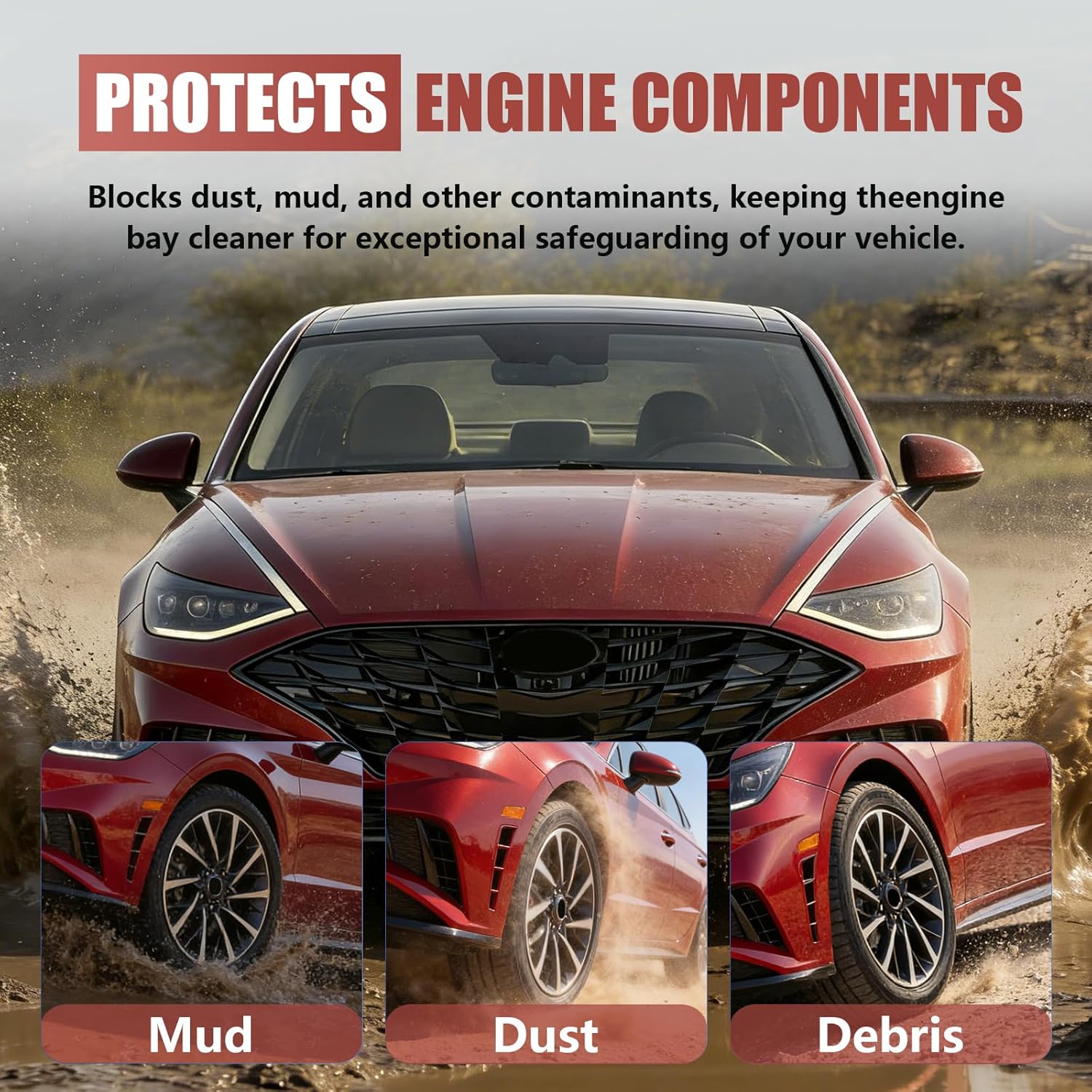 Upgrade Manganese Steel Engine Splash Shield for Hyundai Sonata 2020 2021 2022 2023(Not fit Hybrid) Under Engine Splash Shield Guard Lightweight Engine Case Guards