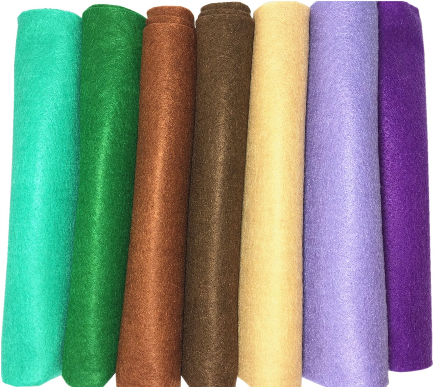 Misscrafts7pcs 18" X 18" 1.4mm Thick Soft Felt Nonwoven Fabric Sheet Pack DIY Craft Patchwork Sewing Squares Assorted Colors(Autumn)