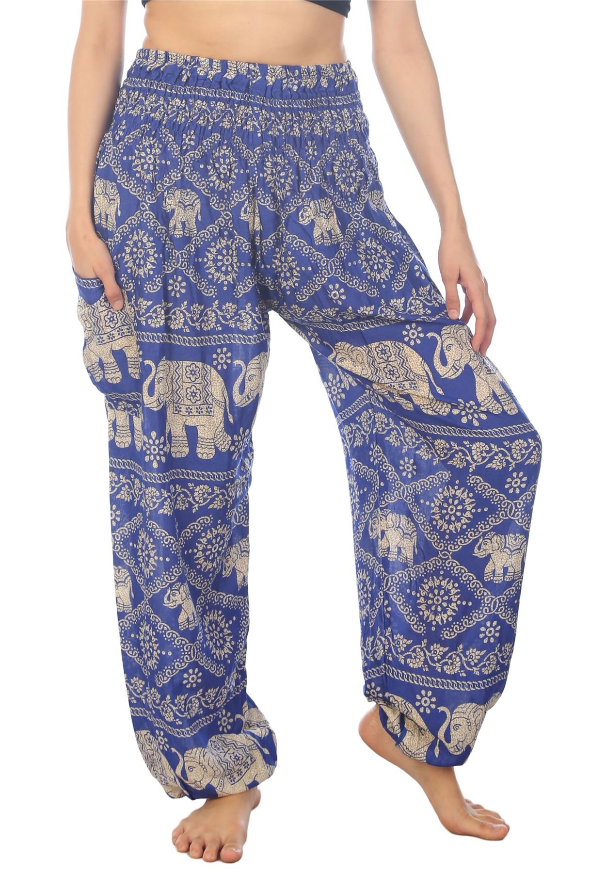 Lofbaz Harem Pants for Women Yoga Boho Hippie Clothing Womens Palazzo Bohemian Pajama Trousers Beach Indian Gypsy Genie Clothes — view 34