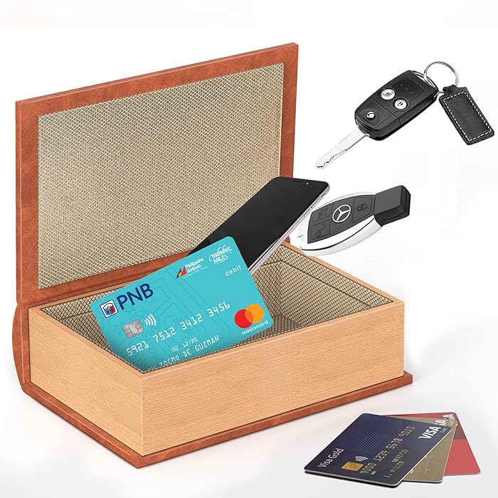 Buy IBROKER Faraday Box for Car Keys and Phone, Keyless Car Key Signal Blocker Box, Book Anti