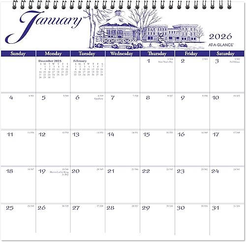 AT-A-GLANCE 2026 Wall Calendar, 12" x 12", Medium, Illustrator’s Edition (G10001