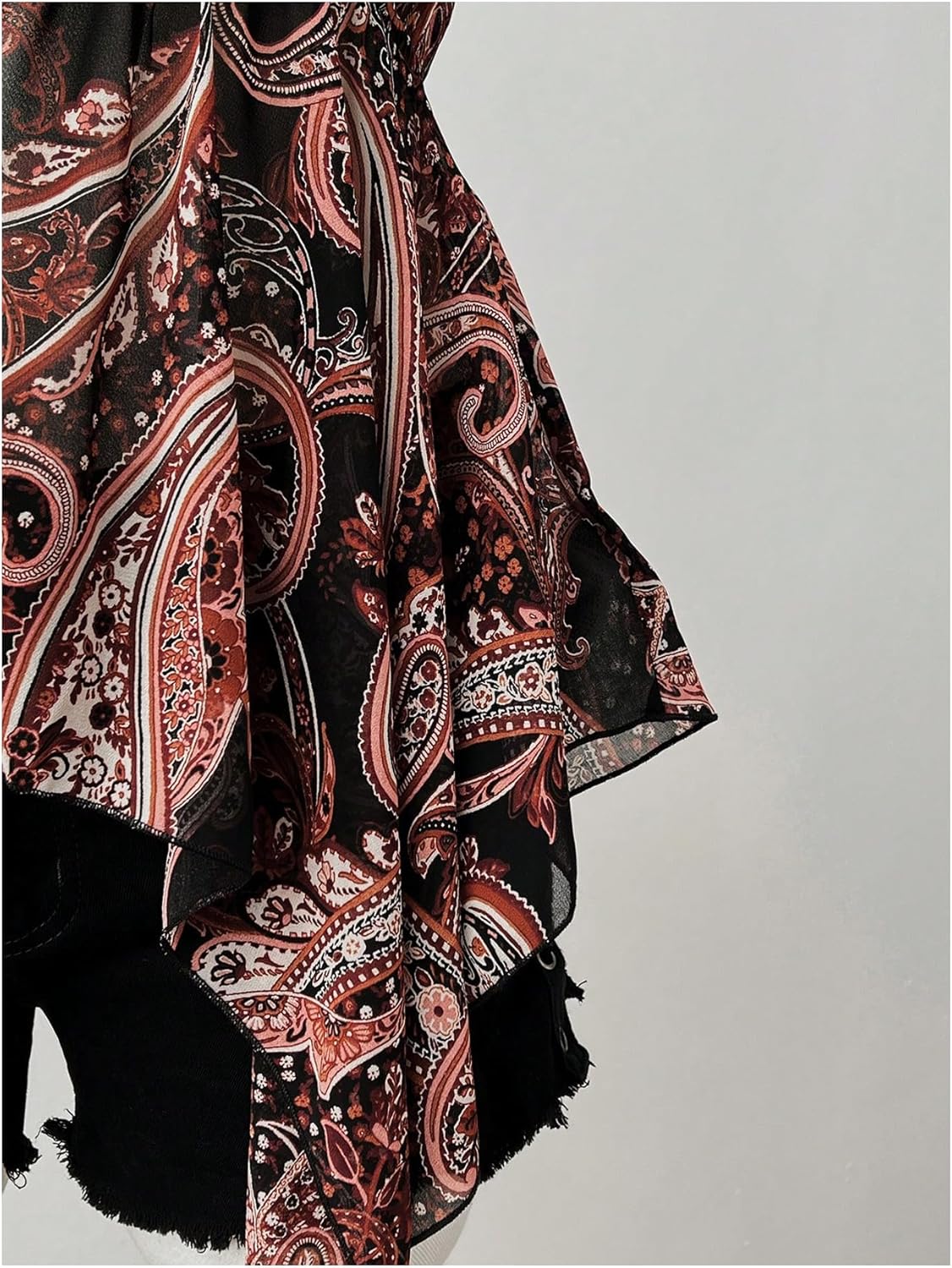 Women's Plus Size Western Tribal Halter Top Boho Ruffled Backless Asymmetrical Camisole Tops Hippie 70s Outfits - Image 5