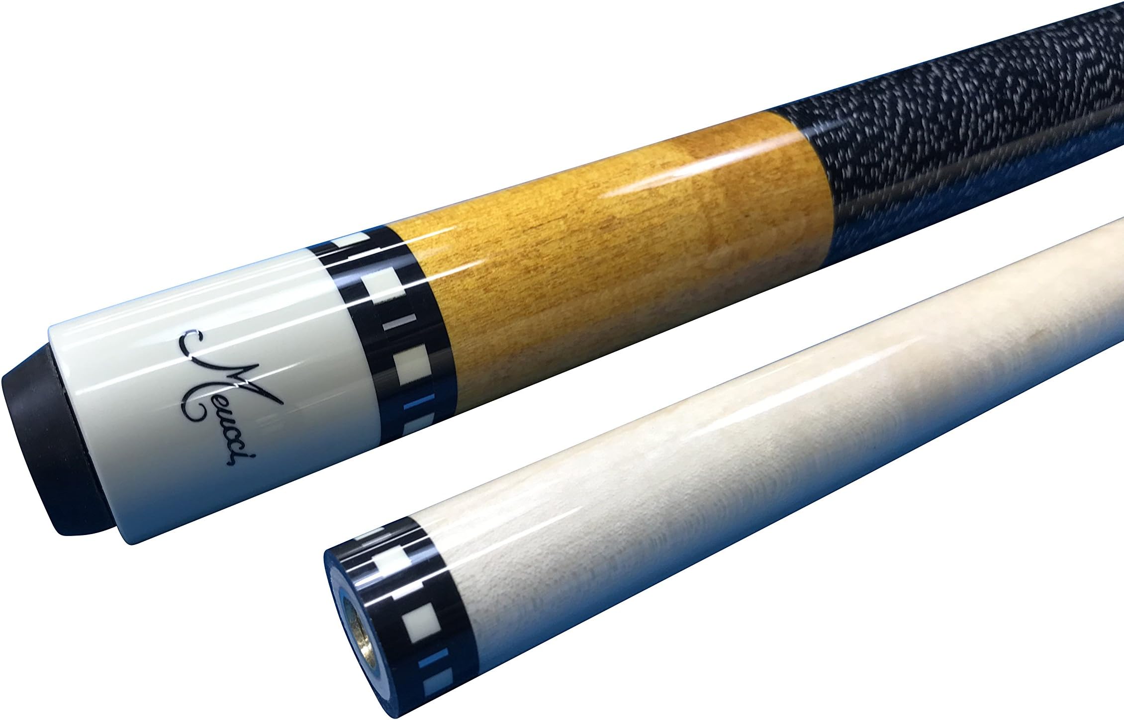 MeucciSB1-N Handcrafted Billiards Pool Cue Stick - Natural Stain + Hard CASE