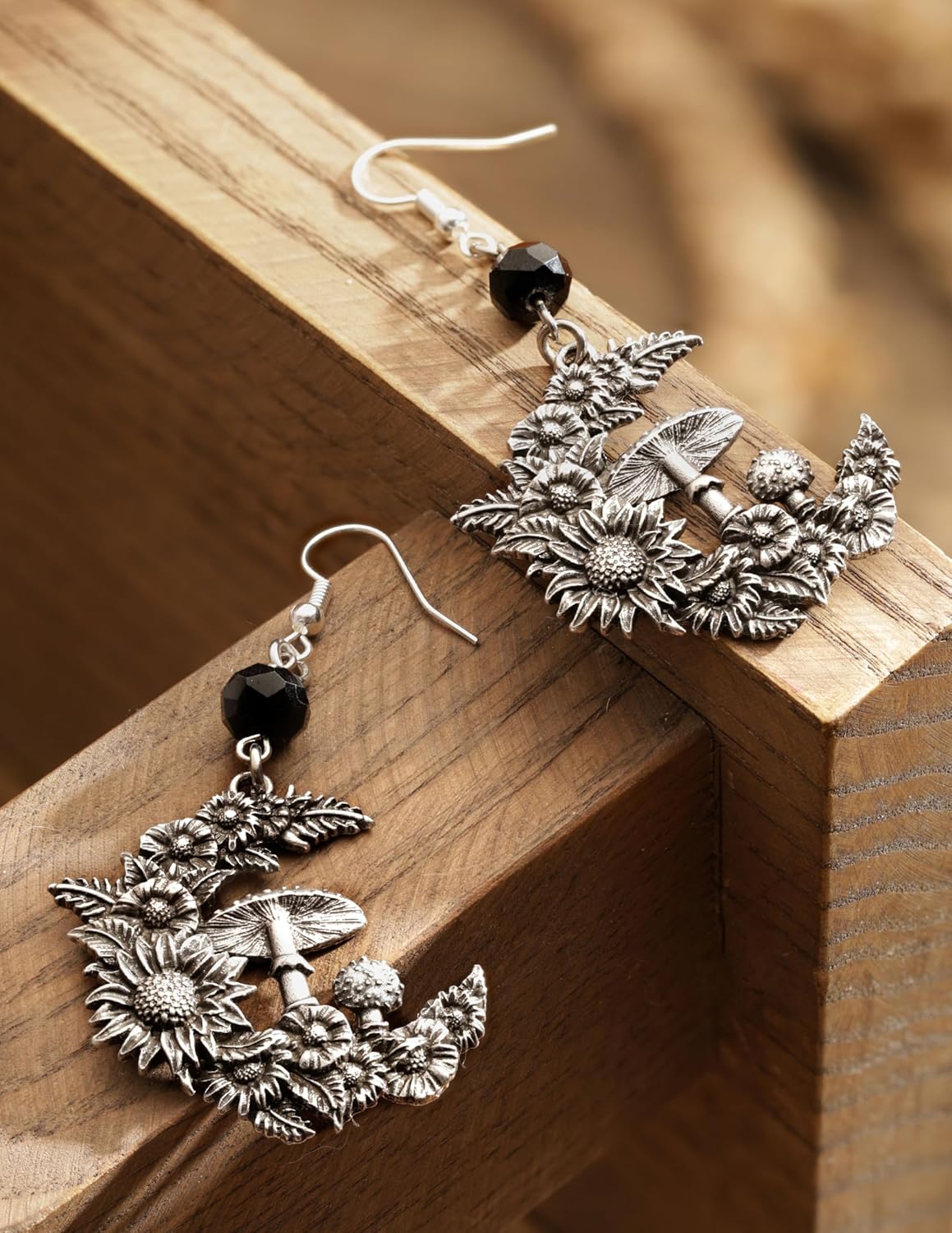 HAQUIL Vintage Nature Mushroom Dangle Drop Earrings, Mushroom Jewelry Gift for Women - Image 2