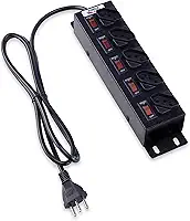 Filtro de Linha com Disjuntores Rearmáveis Individuais 5 T, Force Line, Acessórios para Computador, Preto