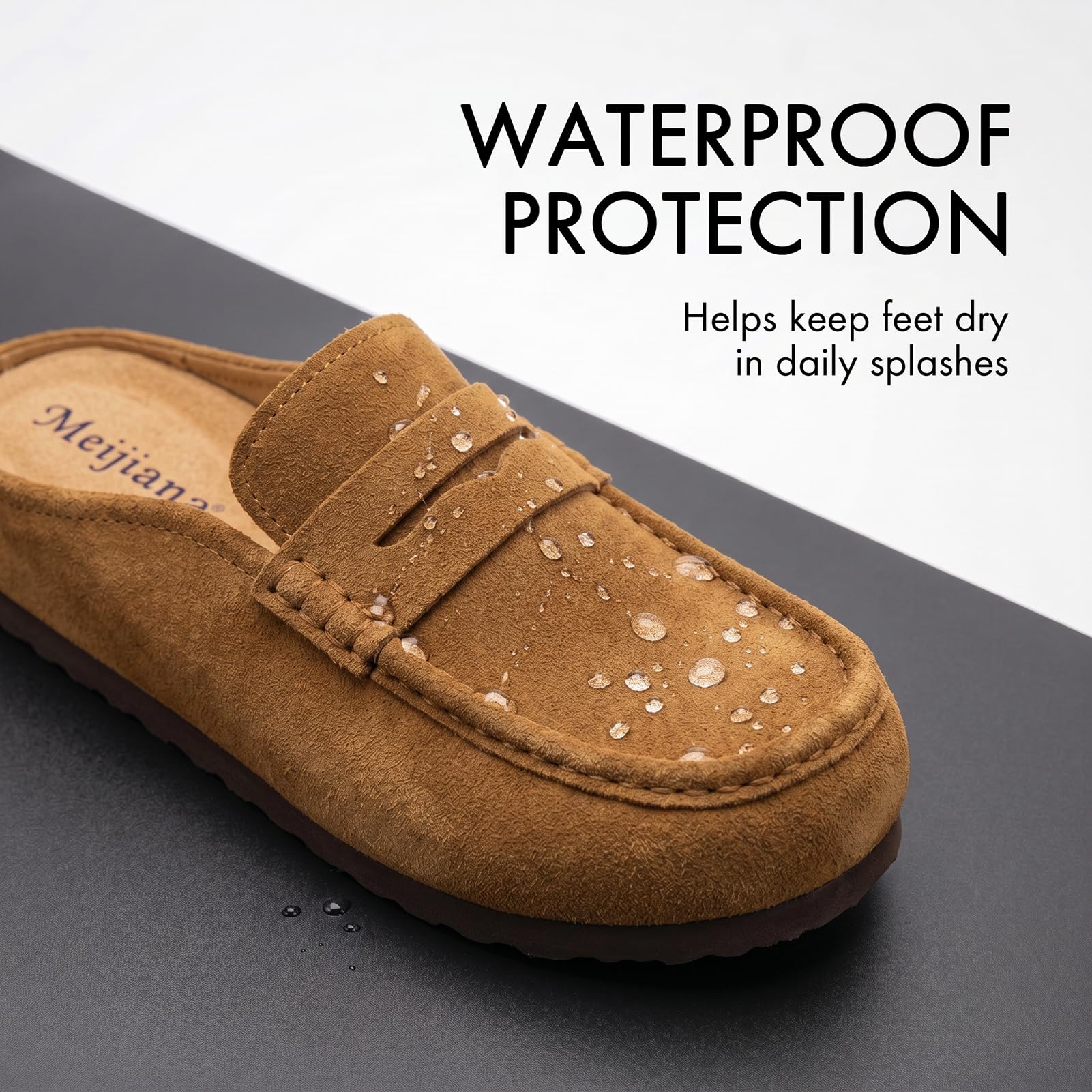 MEIJIANA Zoccoli e Sabot Donna Pantofole con Solette in Sughero Pantofole in Pelle Antiscivolo con Supporto dell'Arco Plantare Scarpe da Giardino 37-41 EU