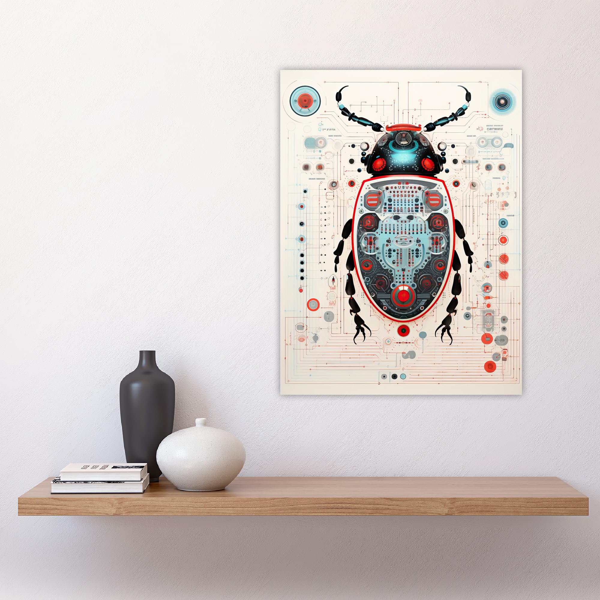 Artery8 Dung Beetle Robot Hybrid Secret Military Schematic Blueprint Futuristic Complex Arcane Manuscript Gift For Him Man Cave Large Wall Art Poster Print Thick Paper 18X24 Inch - Image 4